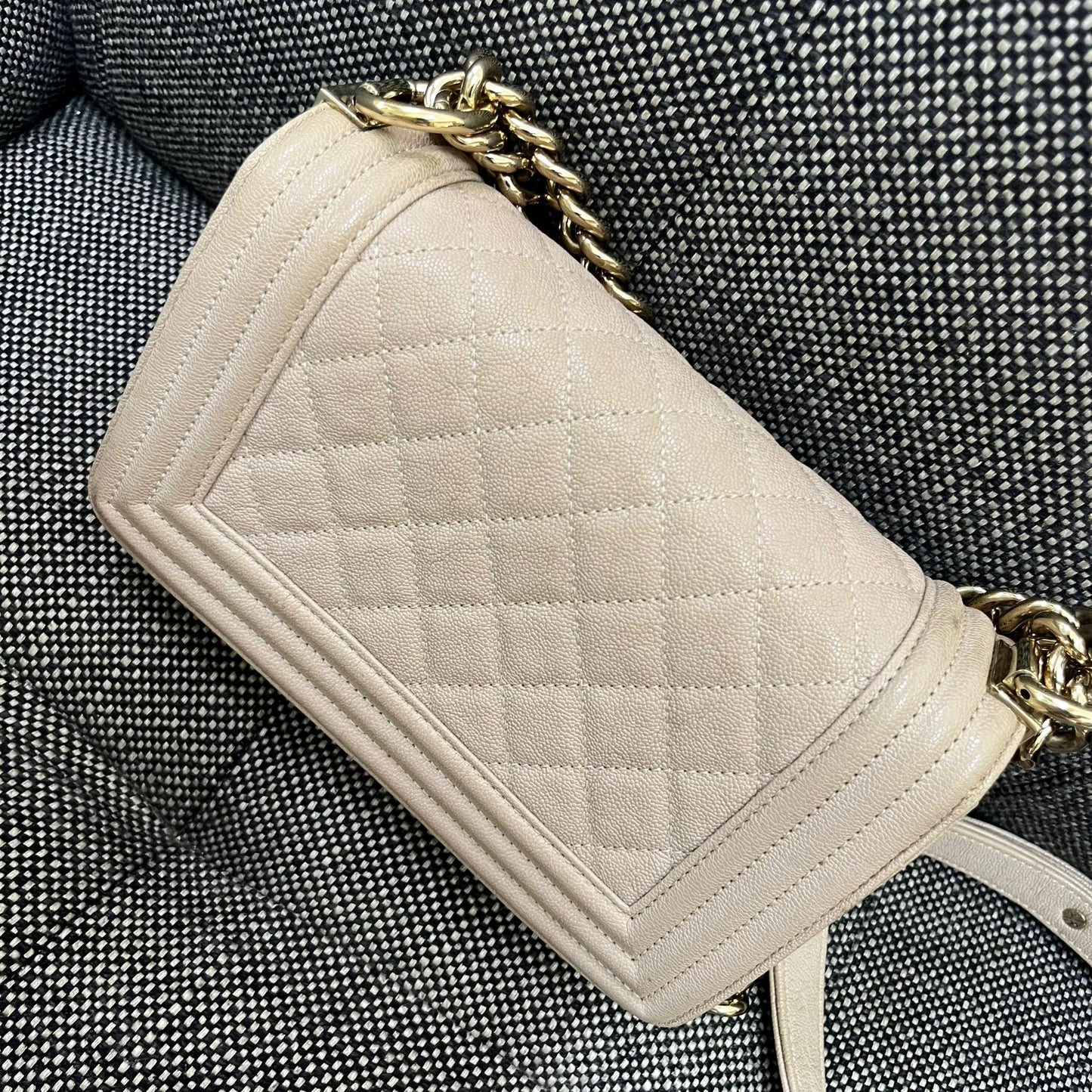 Chanel small caviar boy bag