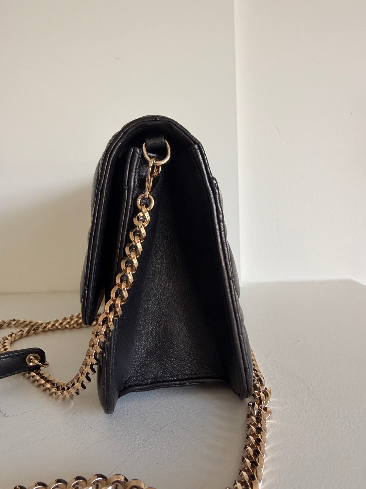 Christian Dior Black Lambskin Cannage Miss Dior Promenade Pouch