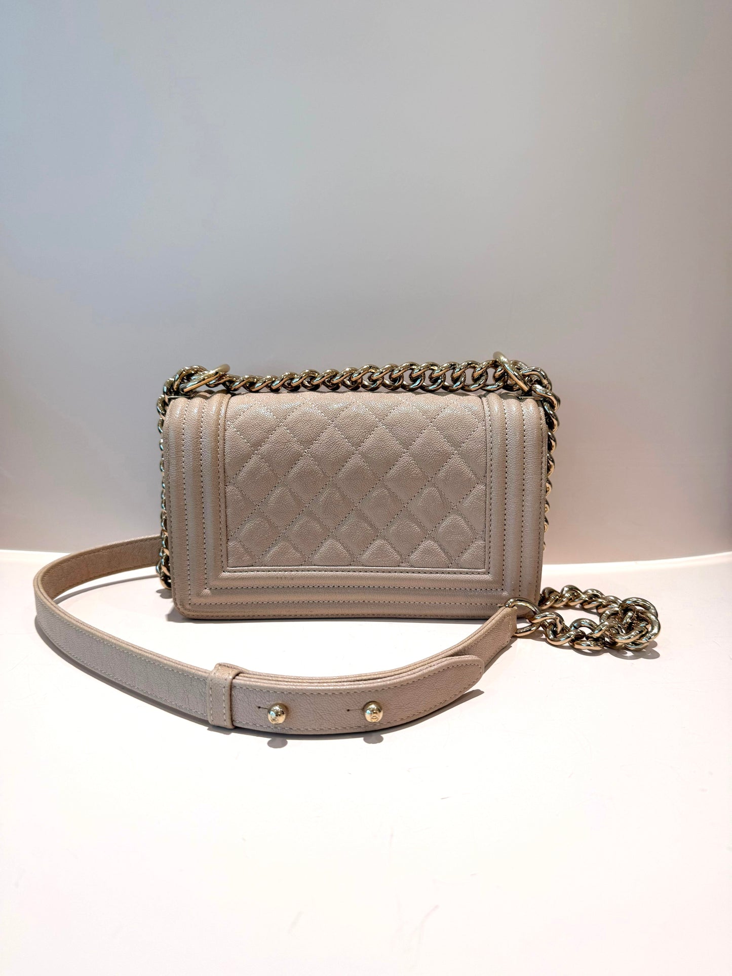 Chanel small caviar boy bag