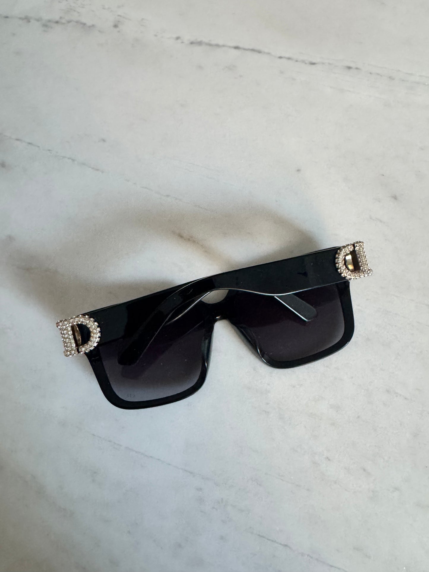 Christian Dior Black Square shape Crystal detailing