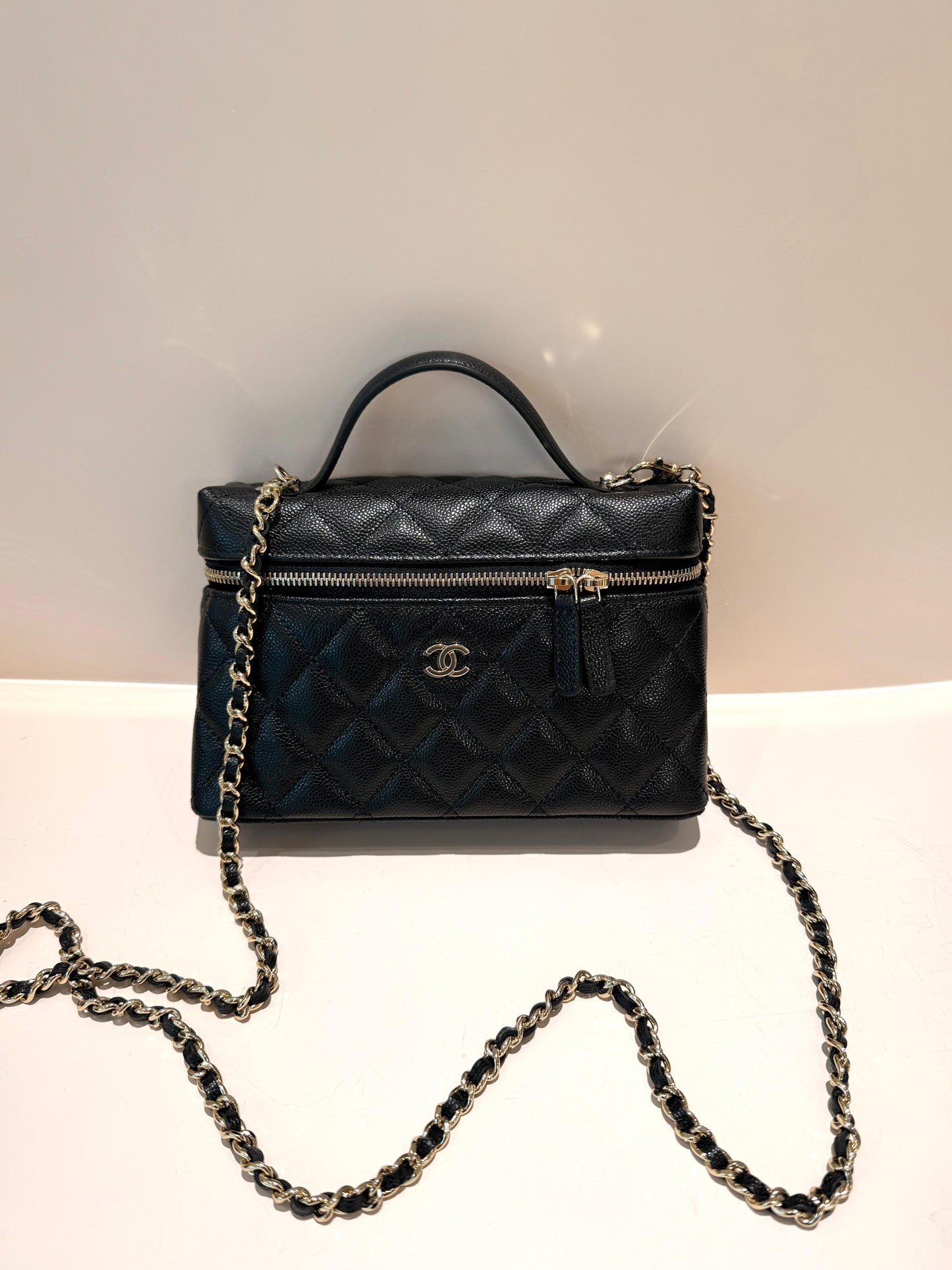 Chanel Top Handle Long Vanity Chain Bag