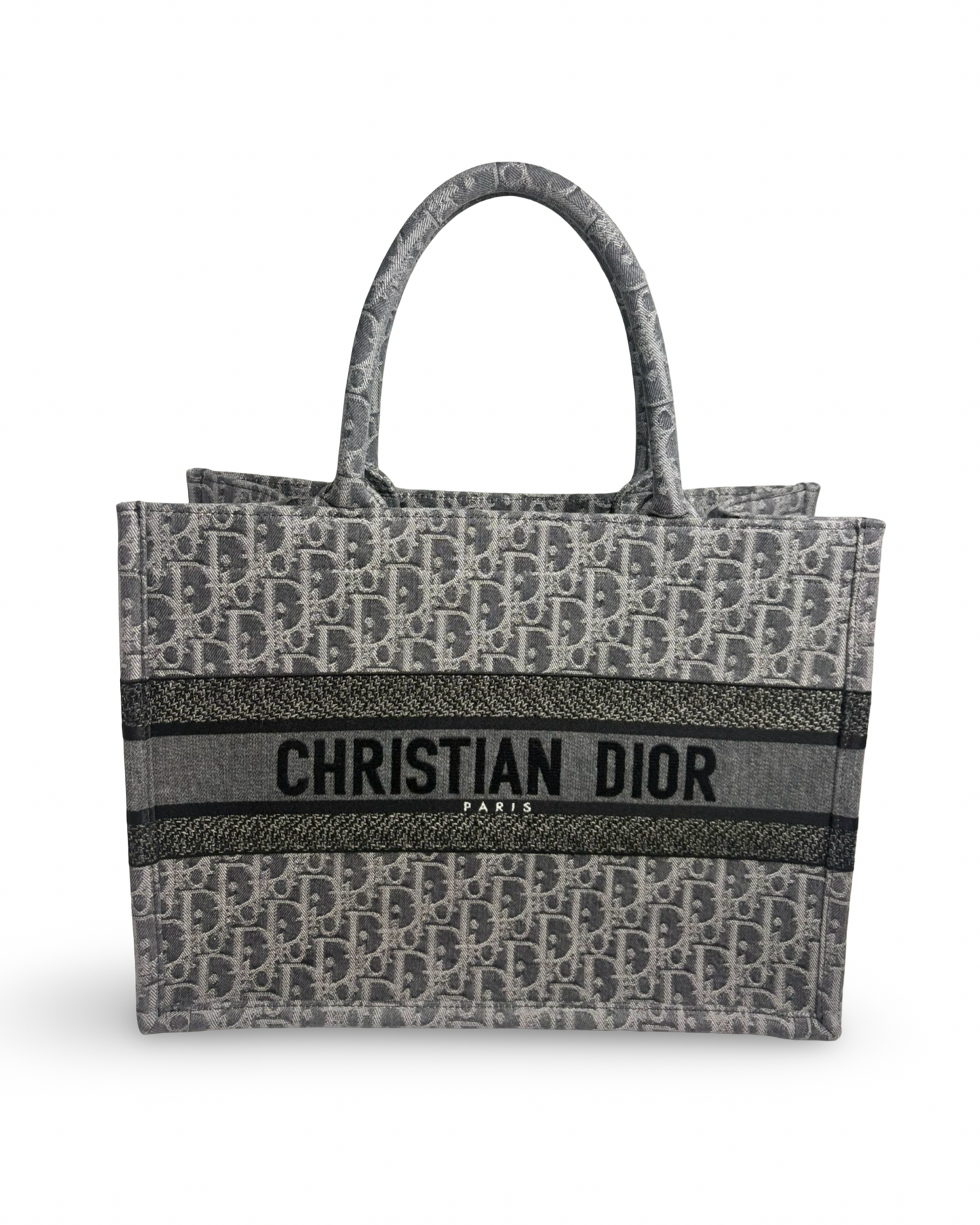 Christian Dior Medium Book Tote Oblique Grey