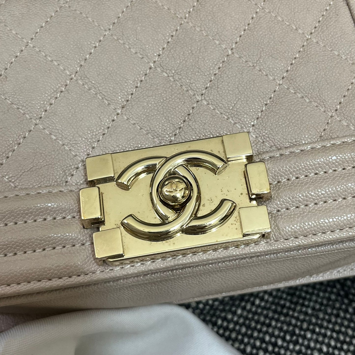 Chanel small caviar boy bag