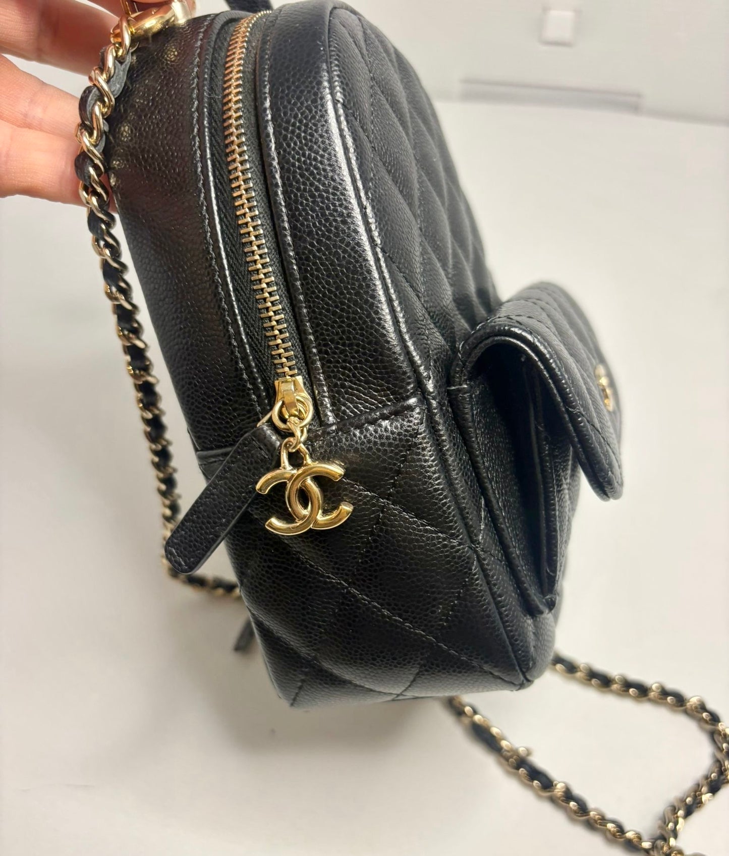 Chanel Caviar Quilted CC Mini Classic Backpack