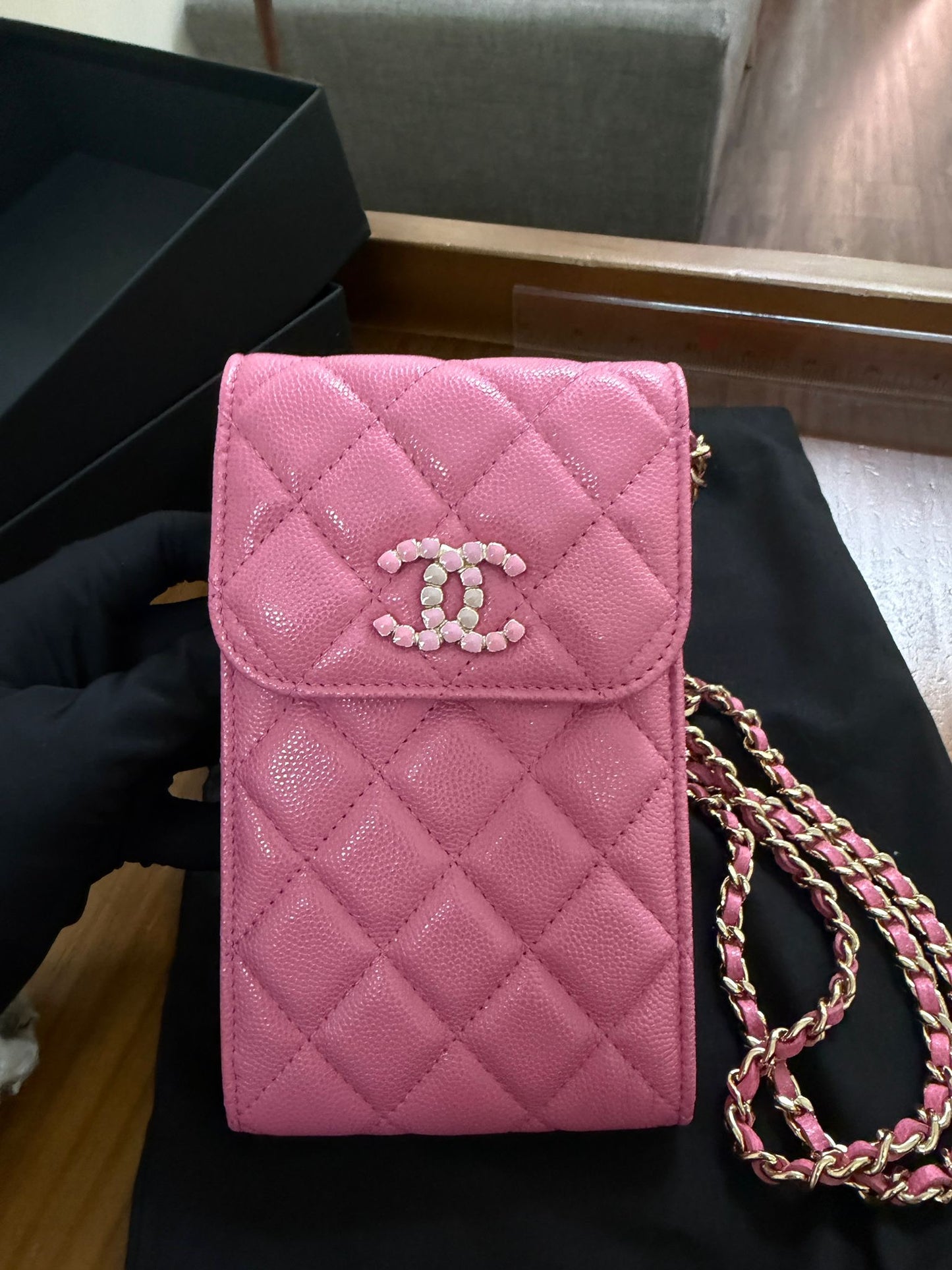 Chanel Phone Holder w/ Pouch