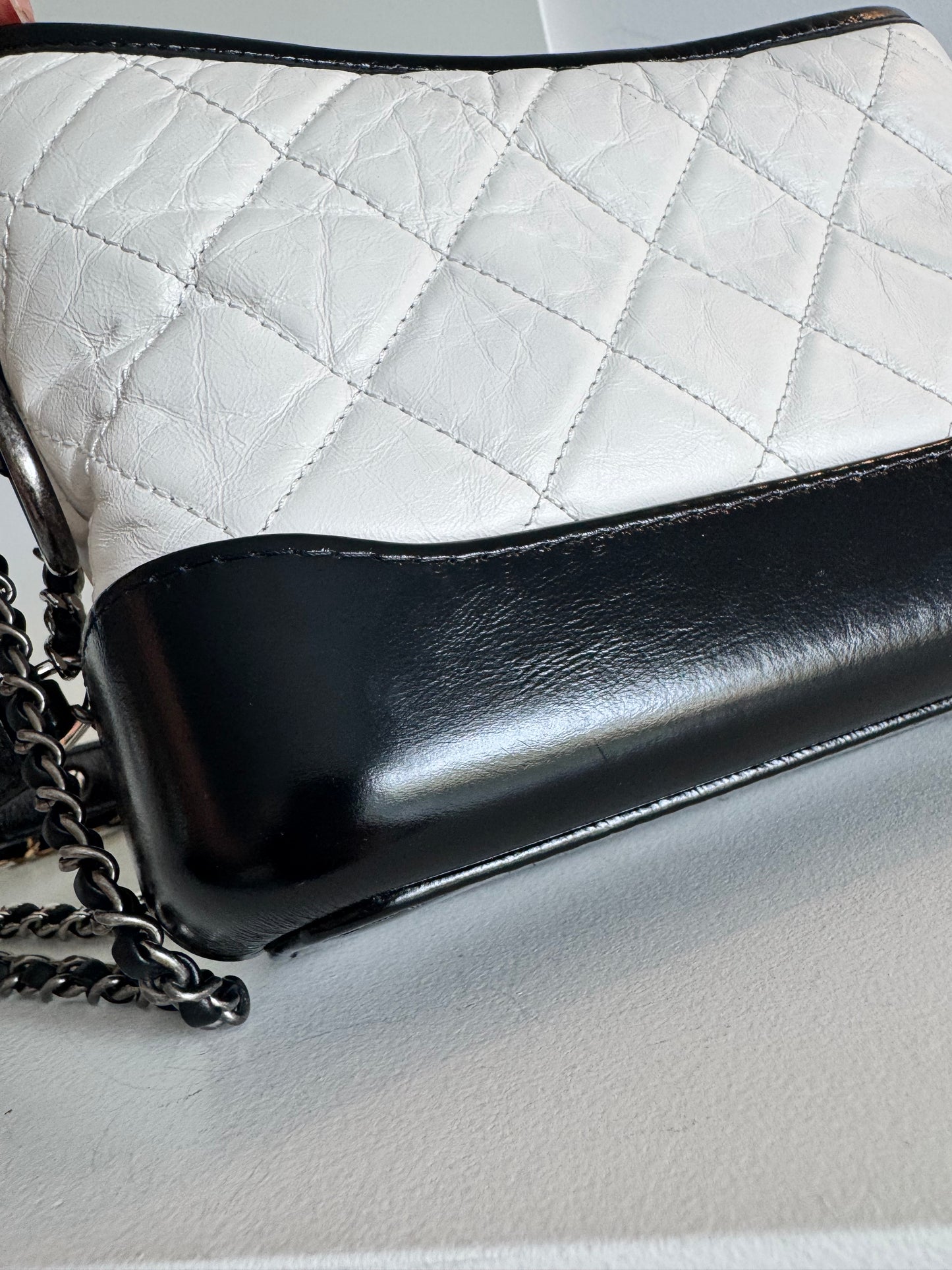 Chanel Gabrielle Hobo Small White Calfskin