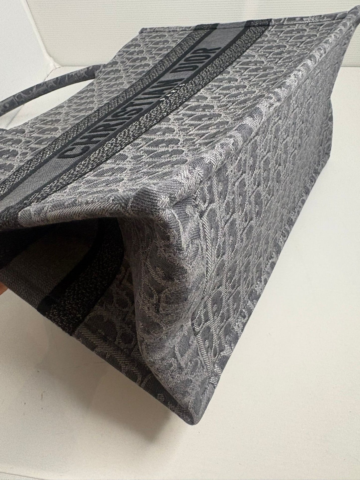 Christian Dior Medium Book Tote Oblique Grey