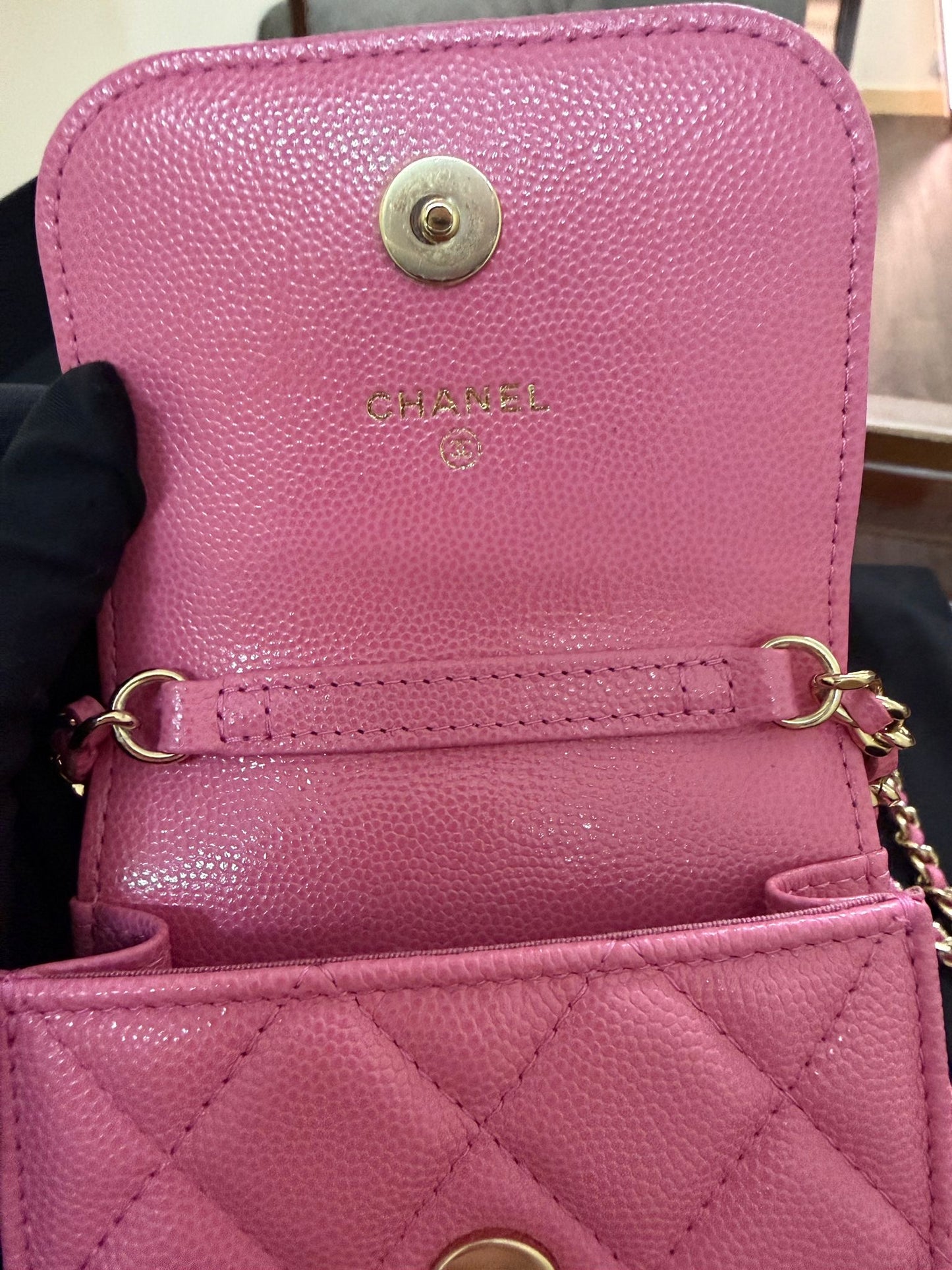 Chanel Phone Holder w/ Pouch