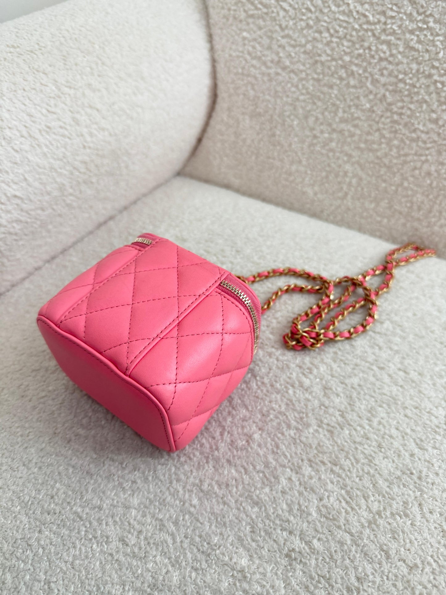 Chanel Mini Pearl Crush Vanity Bag, Pink