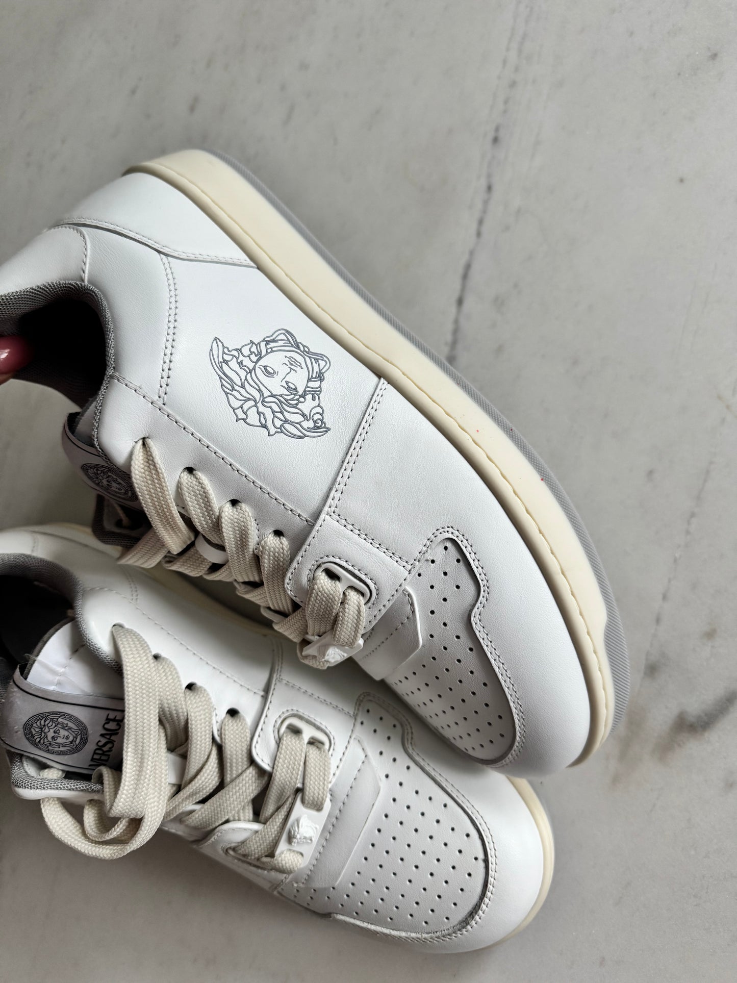 Versace Medusa White Leather Women’s Sneakers