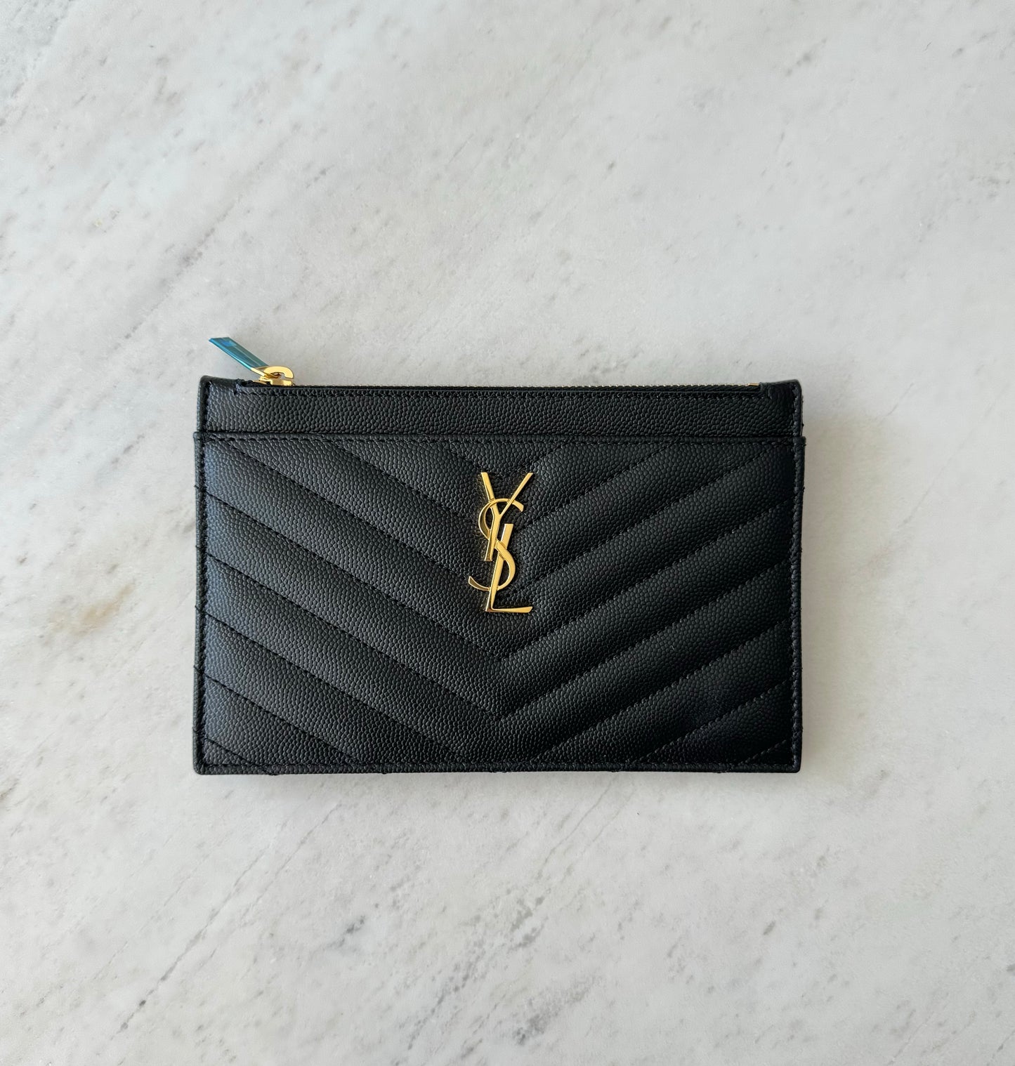 Saint laurent Cassandre Matelasse Pouch In Grain dr Poudre Leather