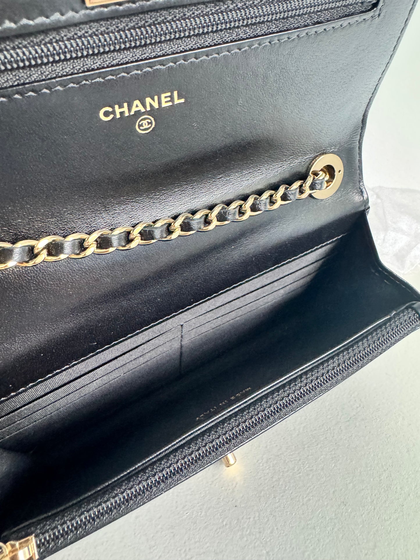 Chanel Trendy Quilted Lambskin Wallet On Chain
