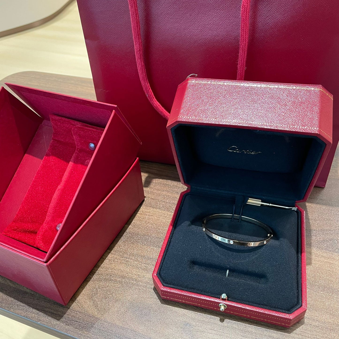 Cartier Love Bracelet 6 Diamond, Small Model, Yellow Gold