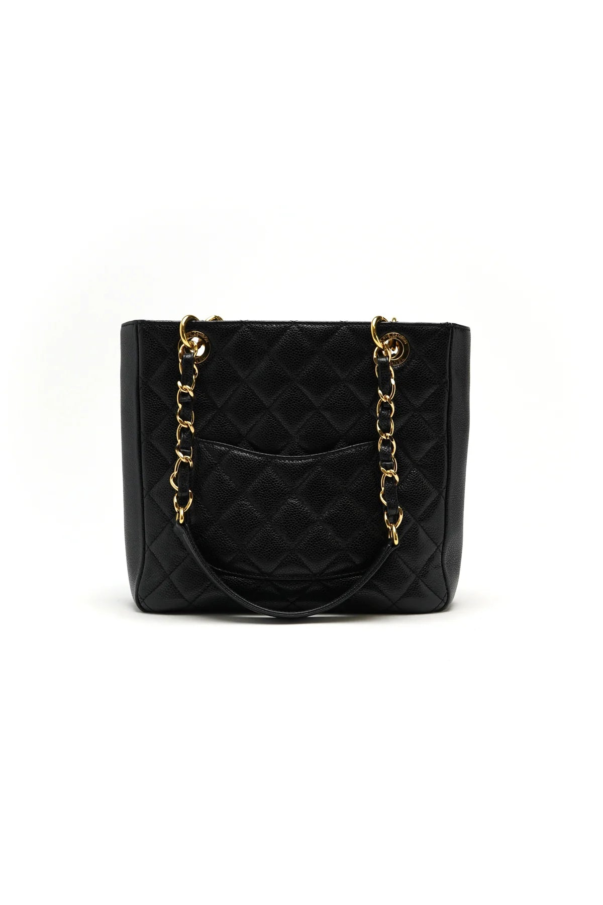 Chanel Caviar Quilted Petit Shopping Tote PST Black