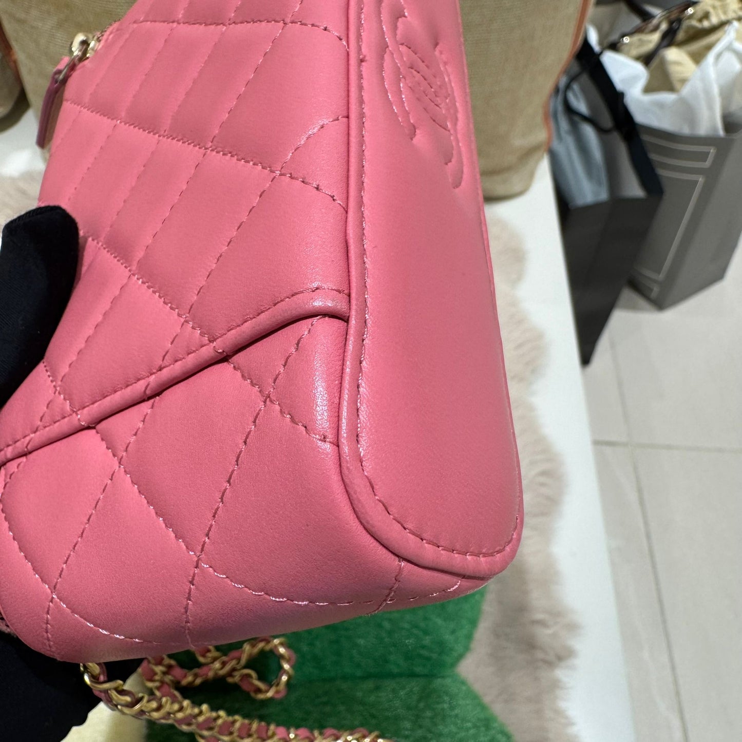 Chanel Top Handle Clutch On Chain
