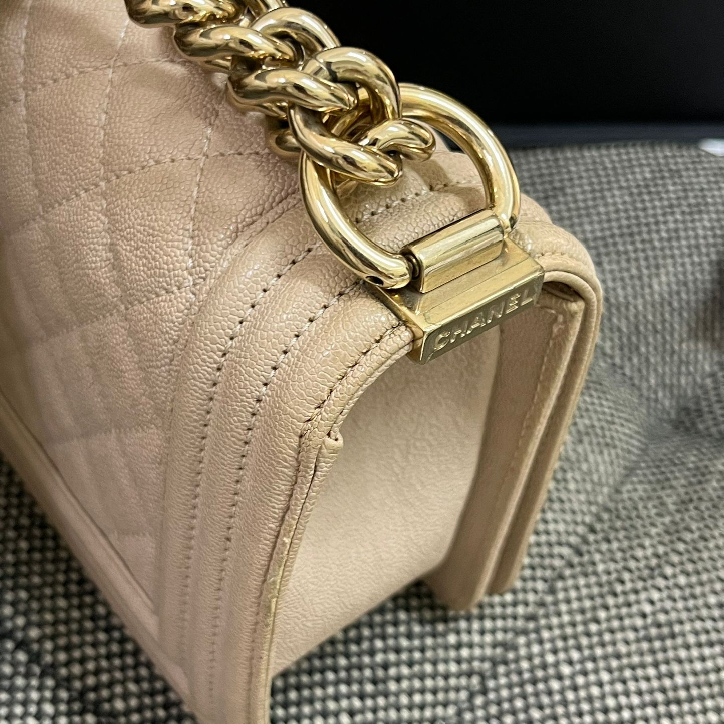 Chanel small caviar boy bag