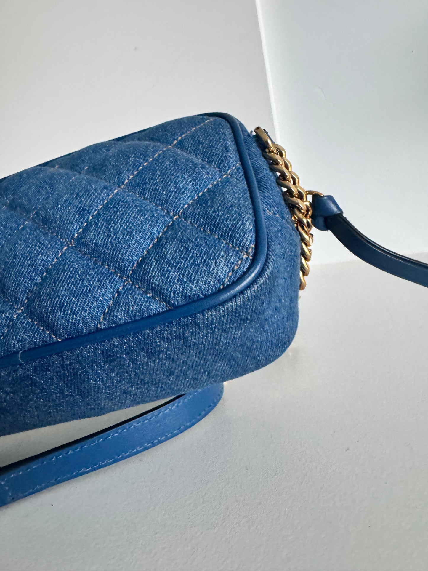 Versace Shoulder Bag Denim Blue