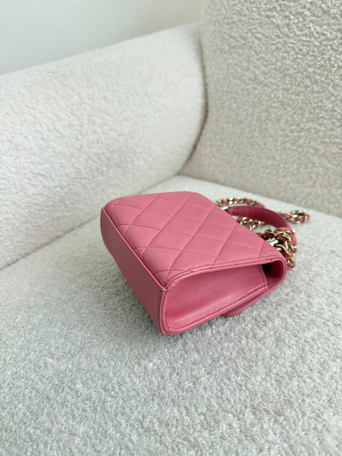 Chanel Mini Top Handle Clutch On Chain