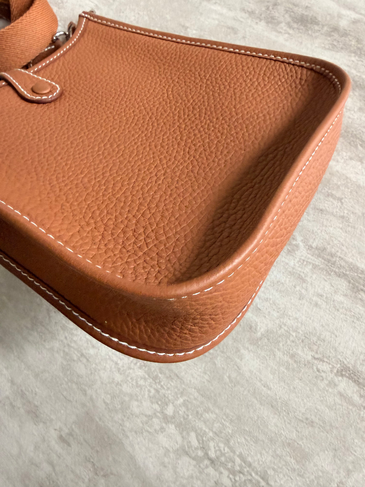 Hermes Mini Evelyn Bag, Gold PHW