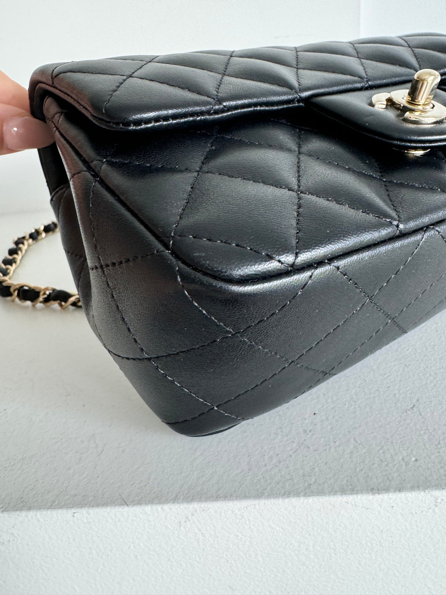 Chanel quilted mini rectangular flap ghw