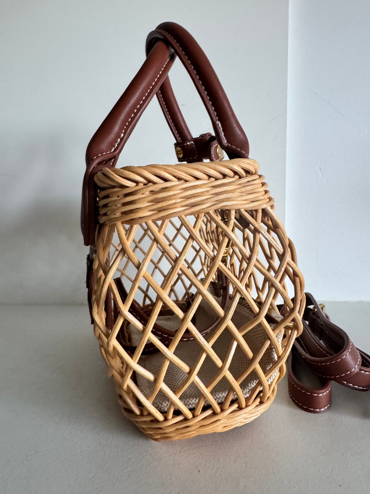 MiuMiu Woven Basket tote bag