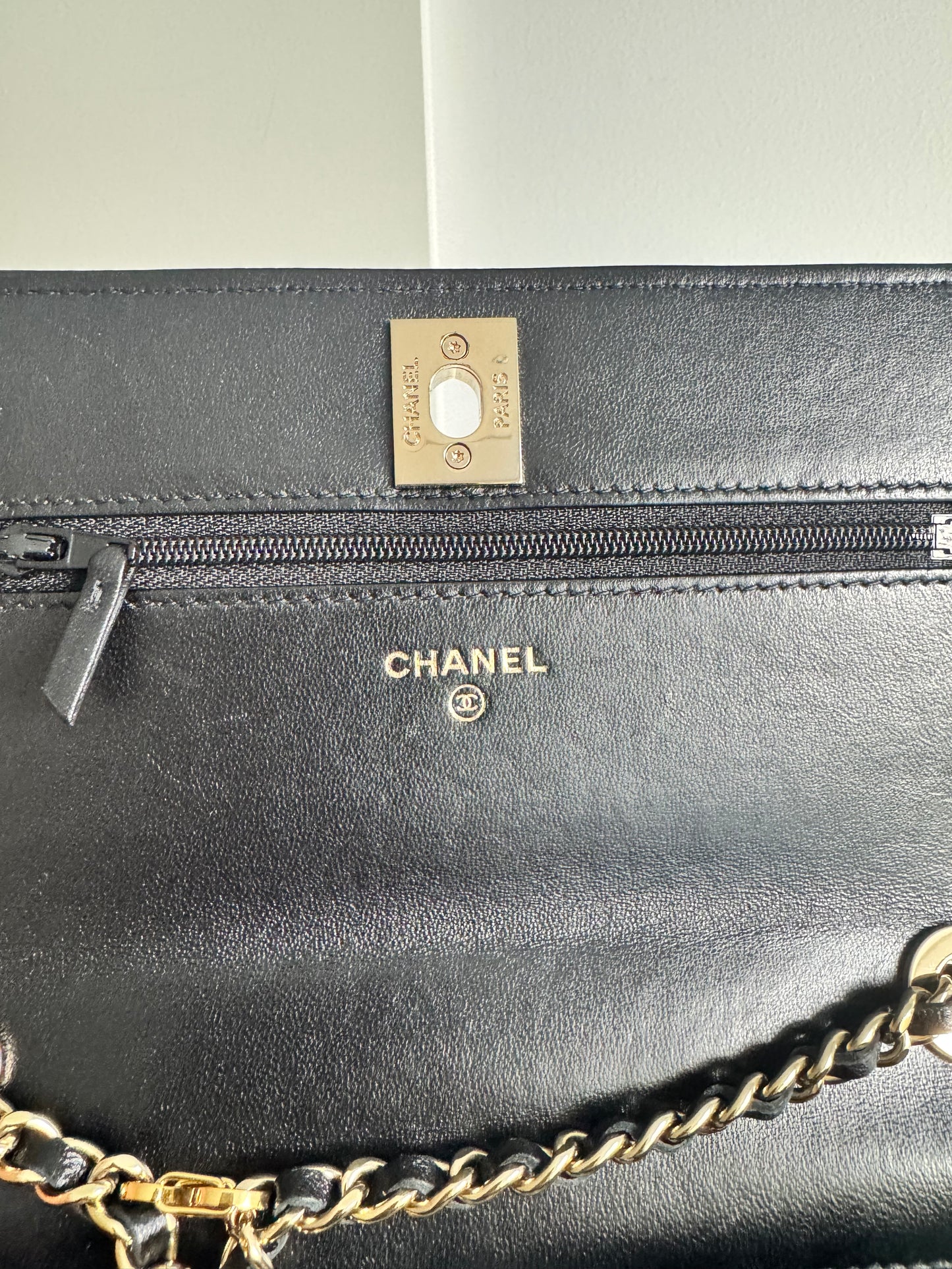 Chanel Trendy Quilted Lambskin Wallet On Chain