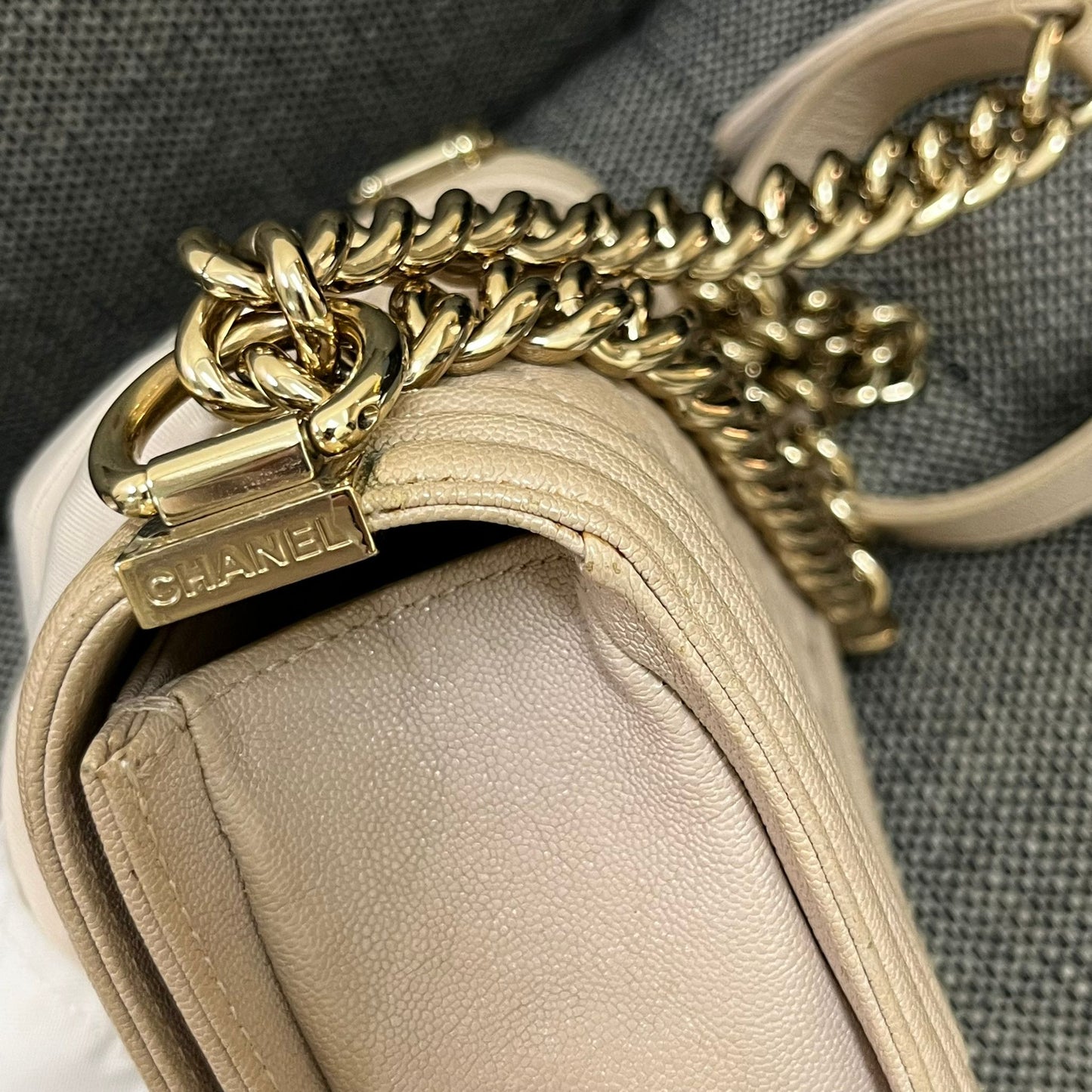 Chanel small caviar boy bag