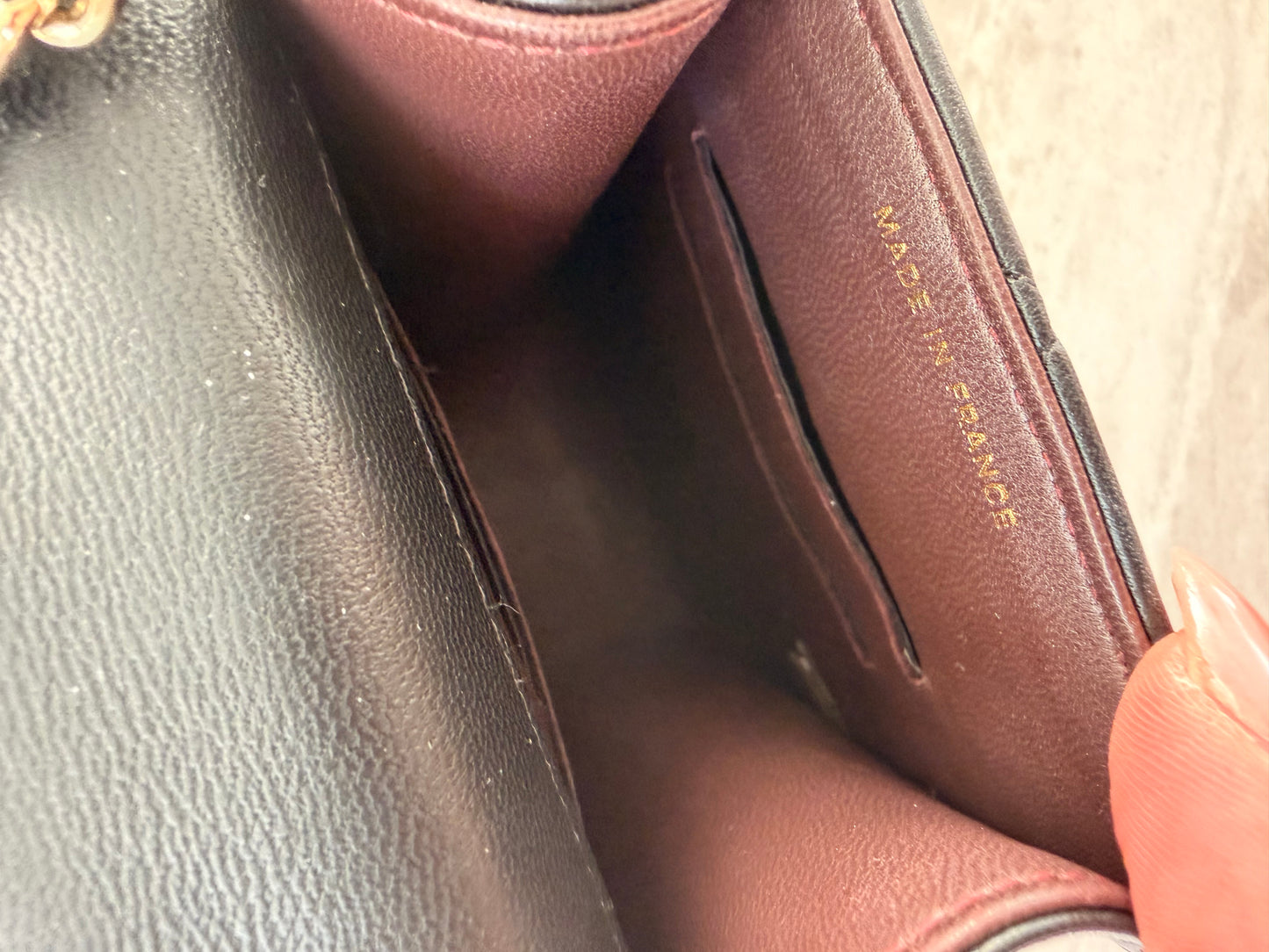 Chanel Quilted Lambskin Phone Holder With Chain GHW