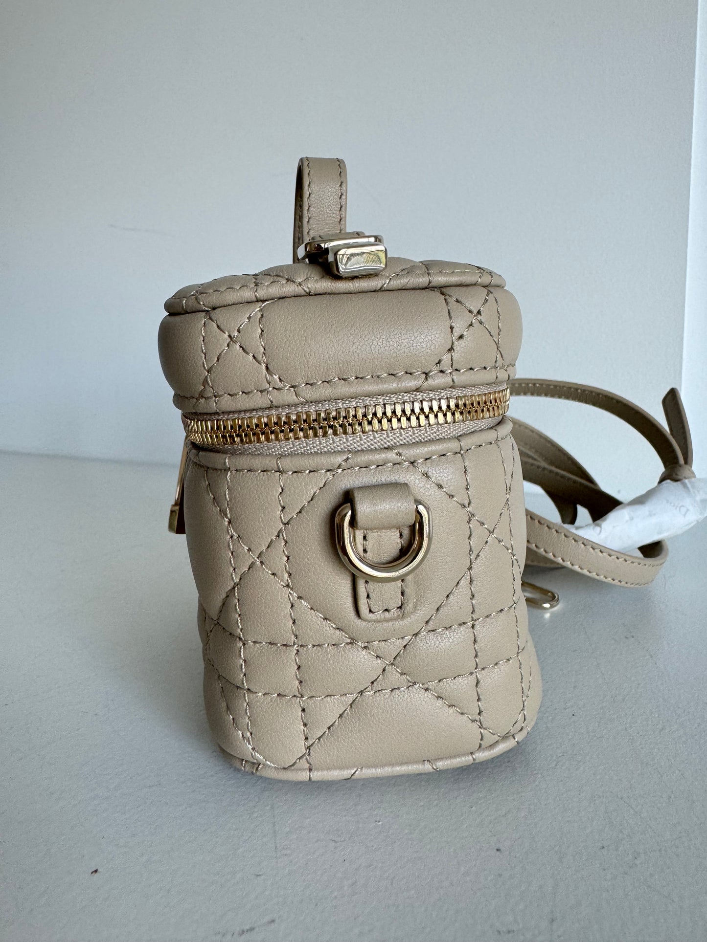 Christian Dior Micro Vanity Bag. Beige