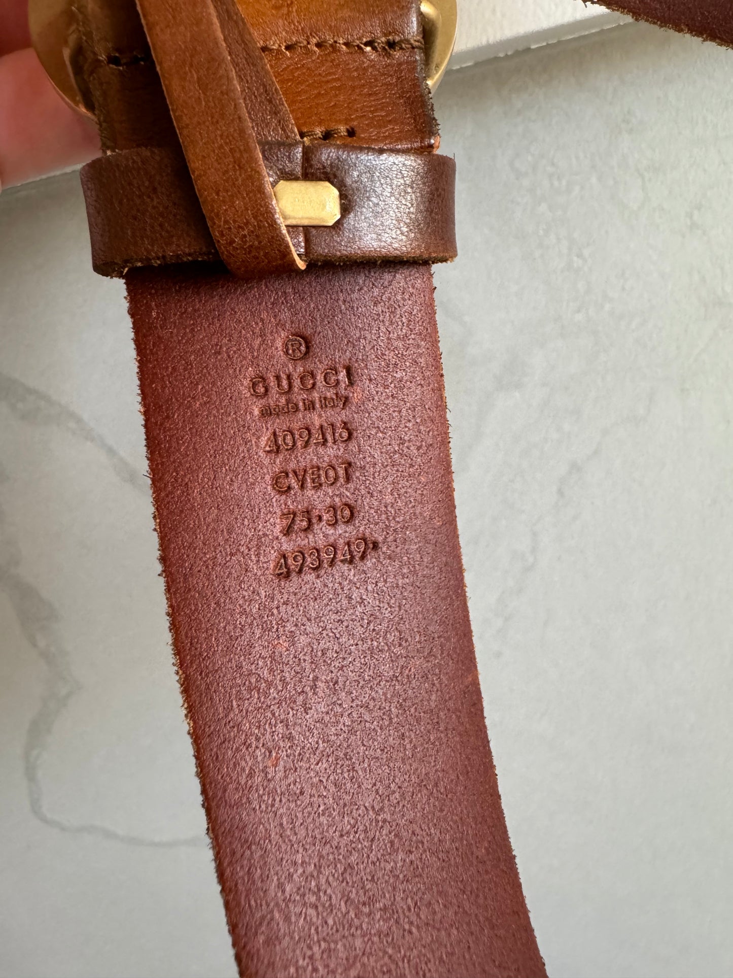 Gucci brown GG marmont belt