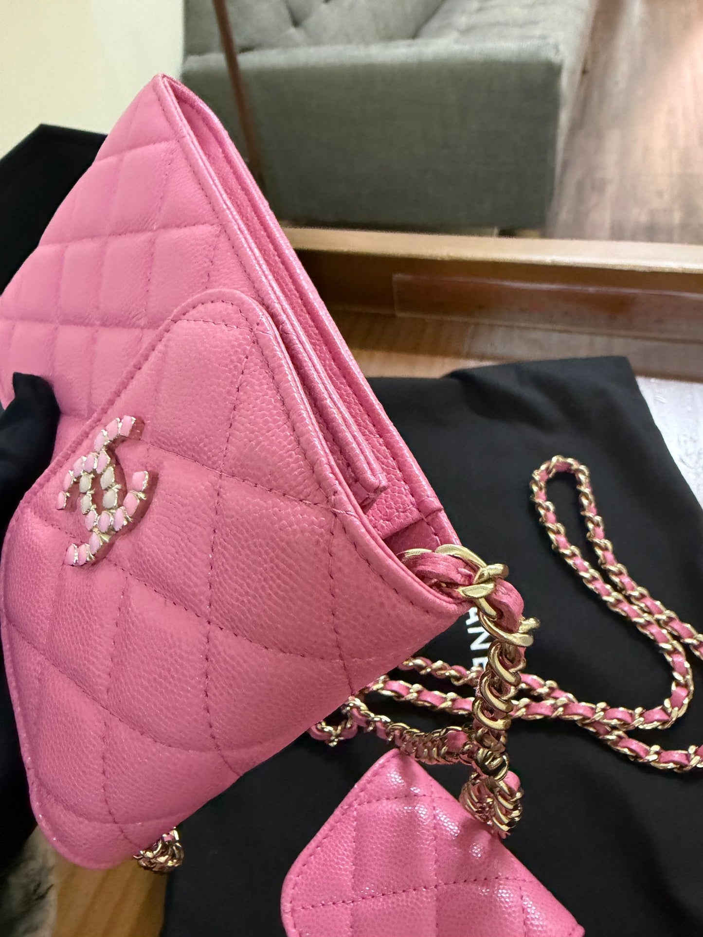 Chanel Phone Holder w/ Pouch