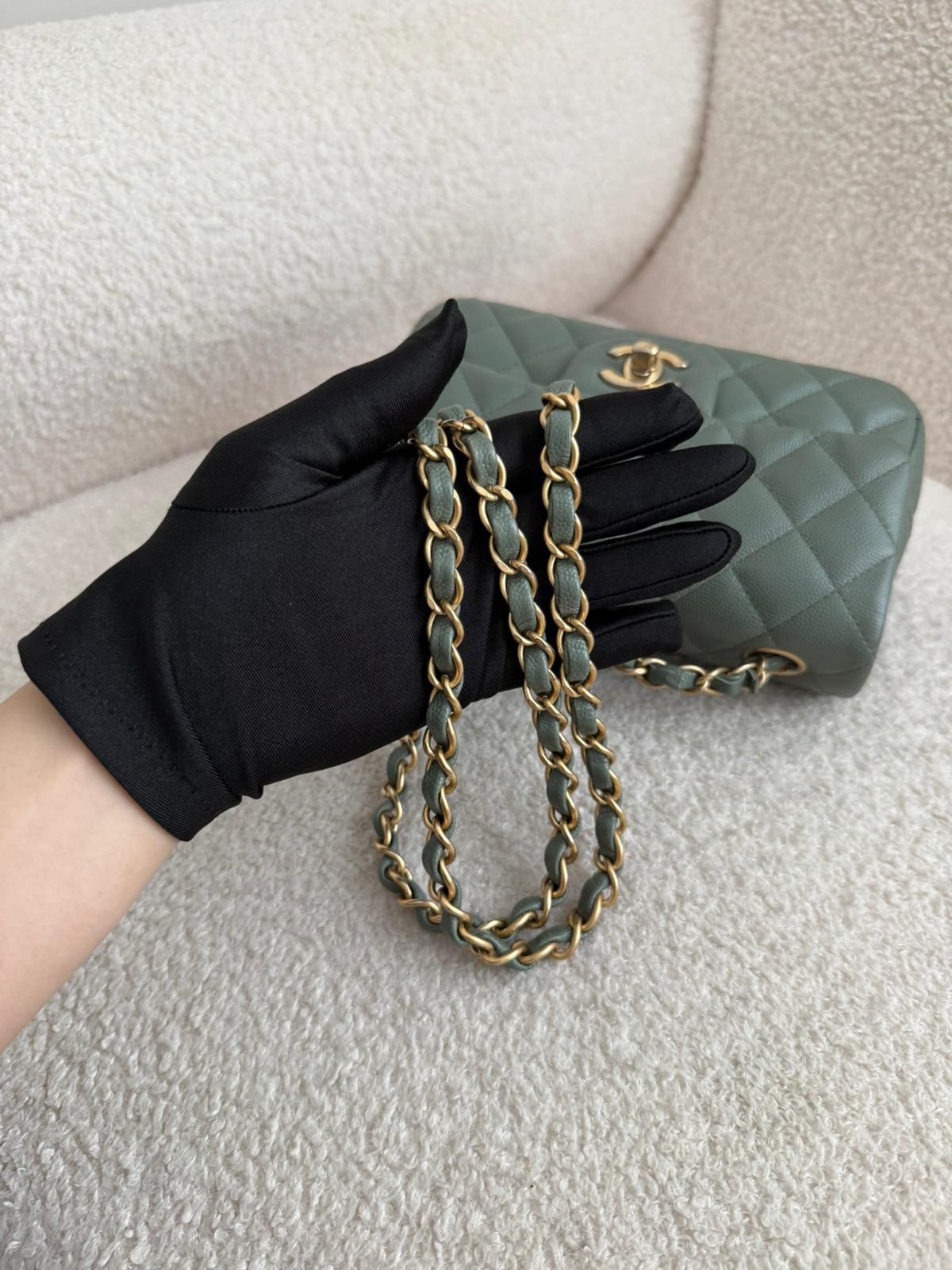 Chanel Classic Caviar 18C Mini Rectangular Bag