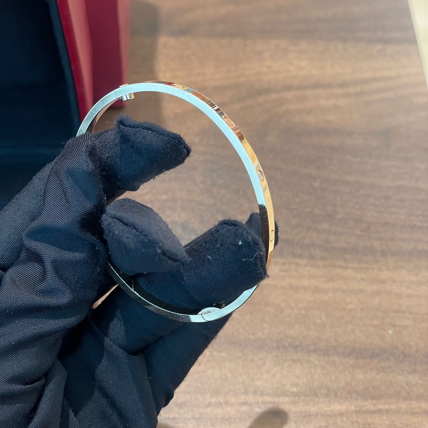 Cartier Love Bracelet 6 Diamond, Small Model, Yellow Gold