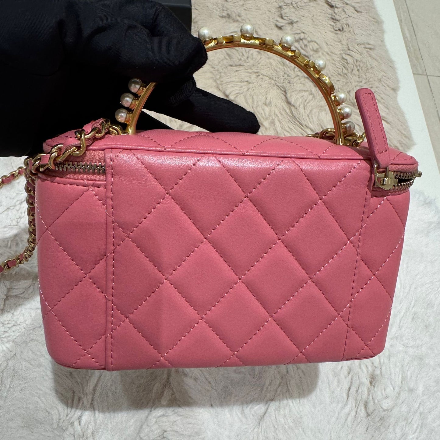 Chanel Top Handle Clutch On Chain