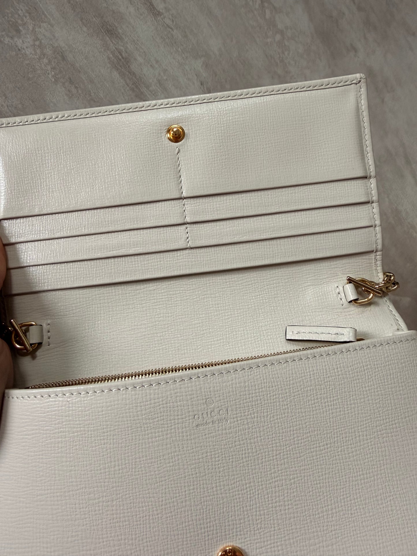Gucci GG Supreme Horsebit 1955 Wallet on Chain