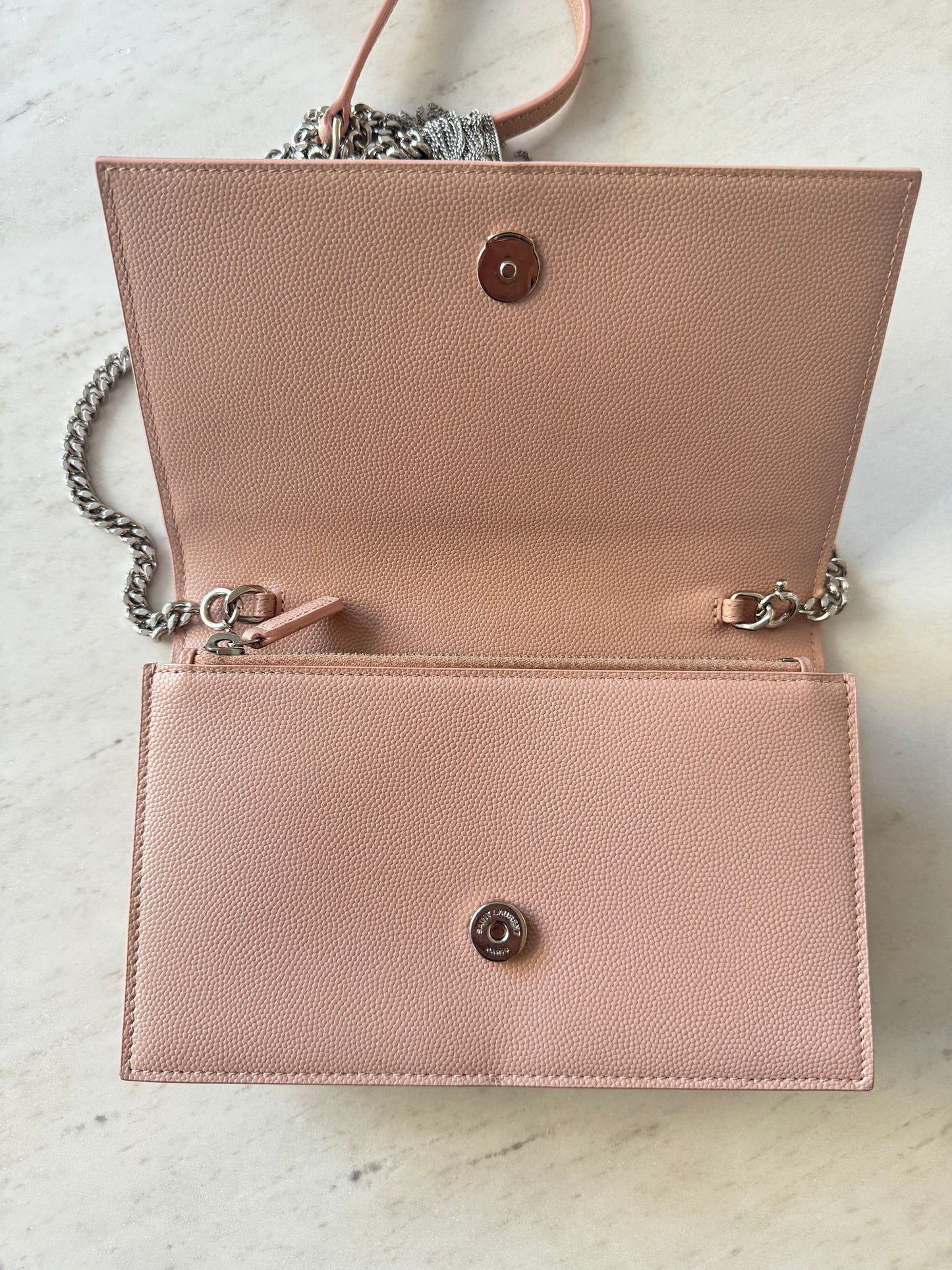 Saint Laurent Kate chain wallet , Pink