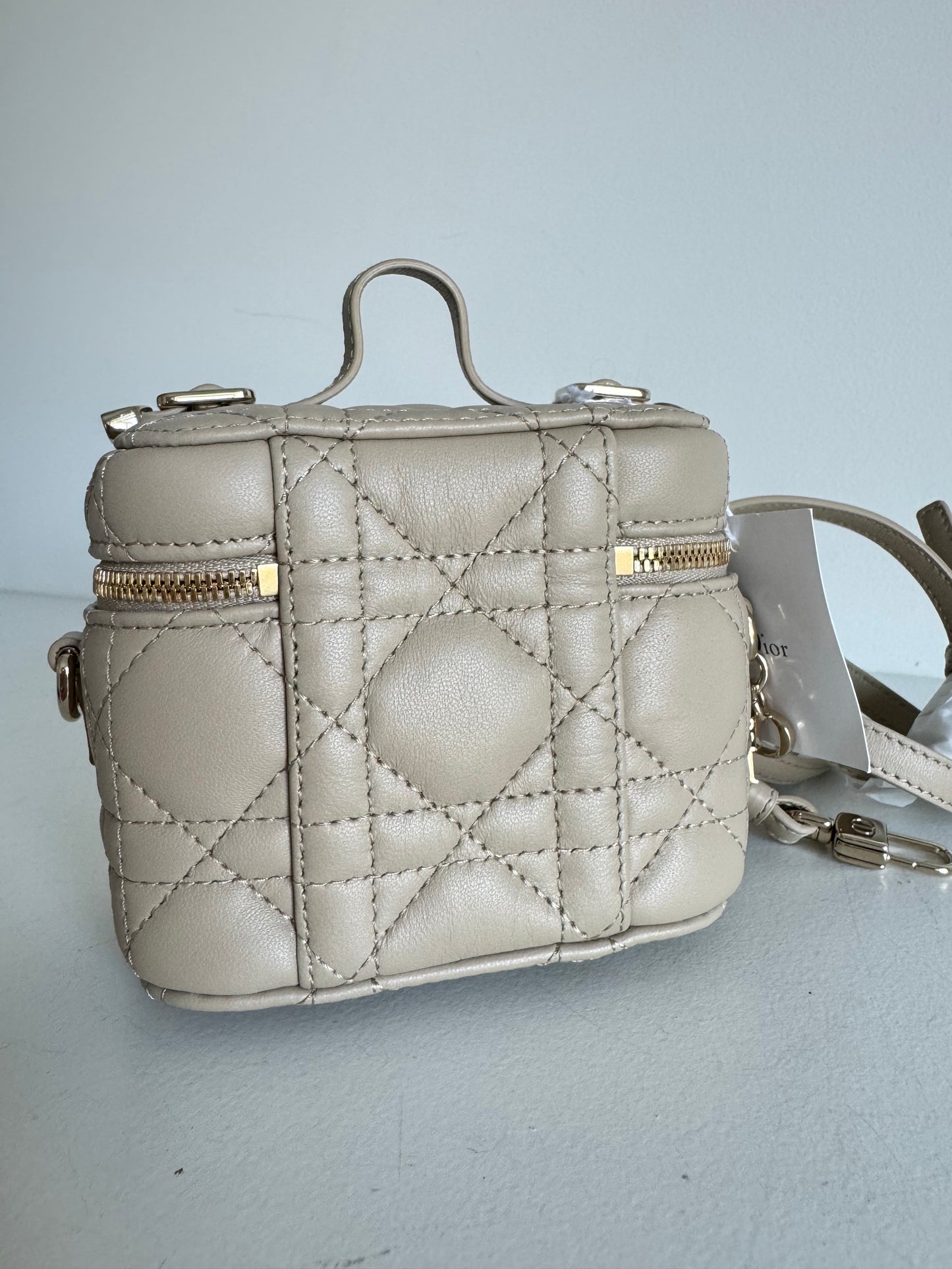 Christian Dior Micro Vanity Bag. Beige