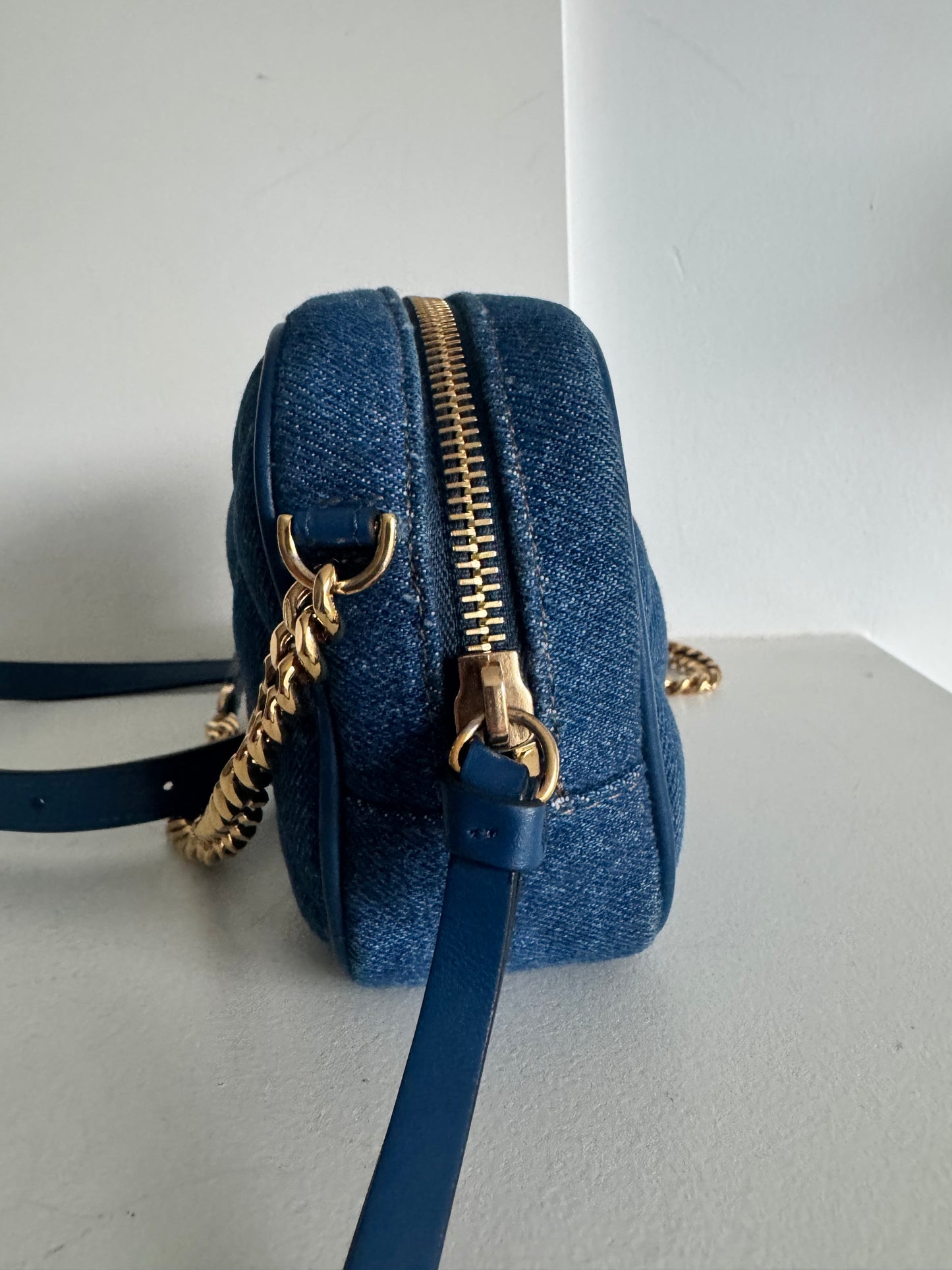 Versace Shoulder Bag Denim Blue