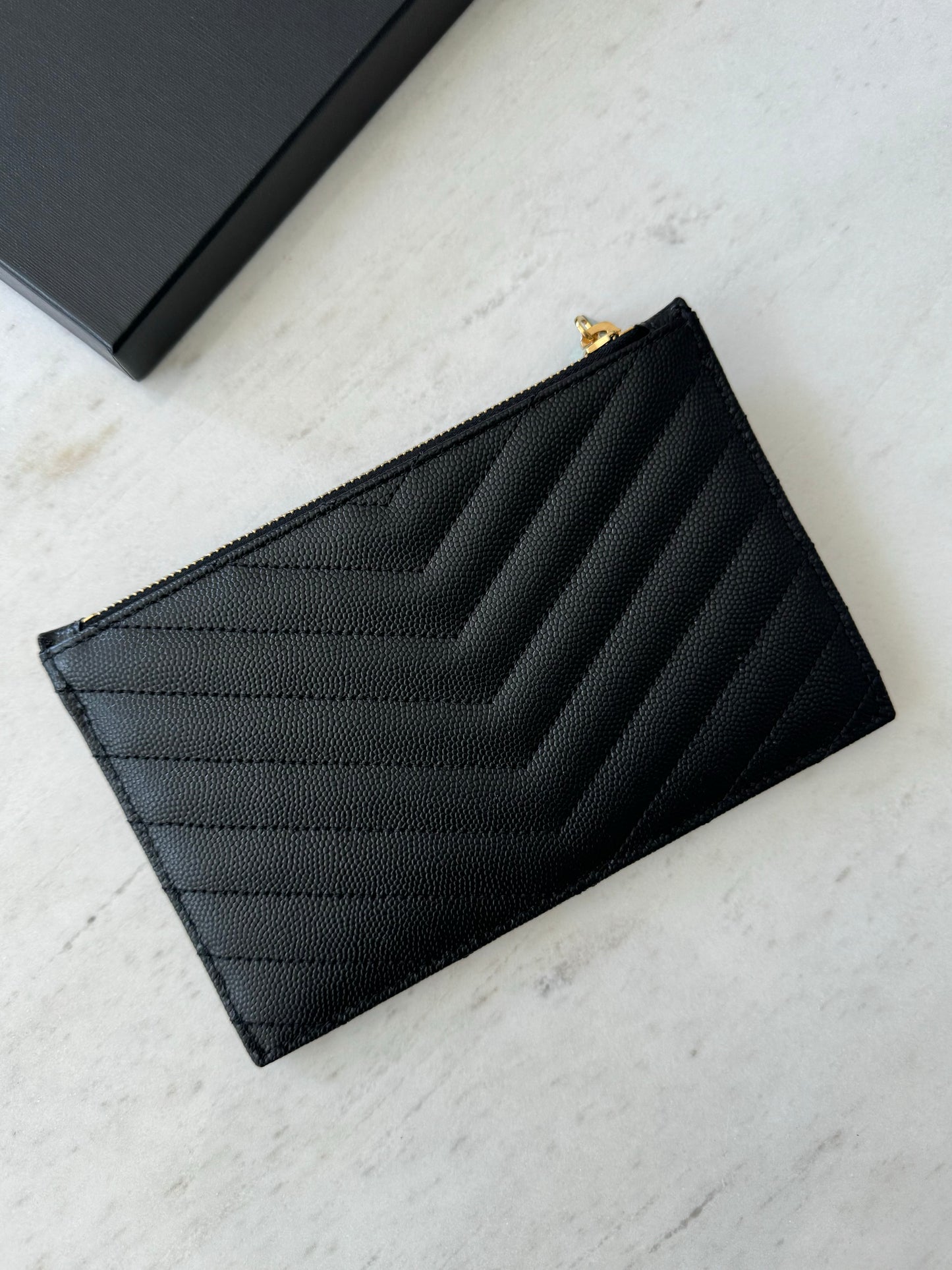 Saint laurent Cassandre Matelasse Pouch In Grain dr Poudre Leather