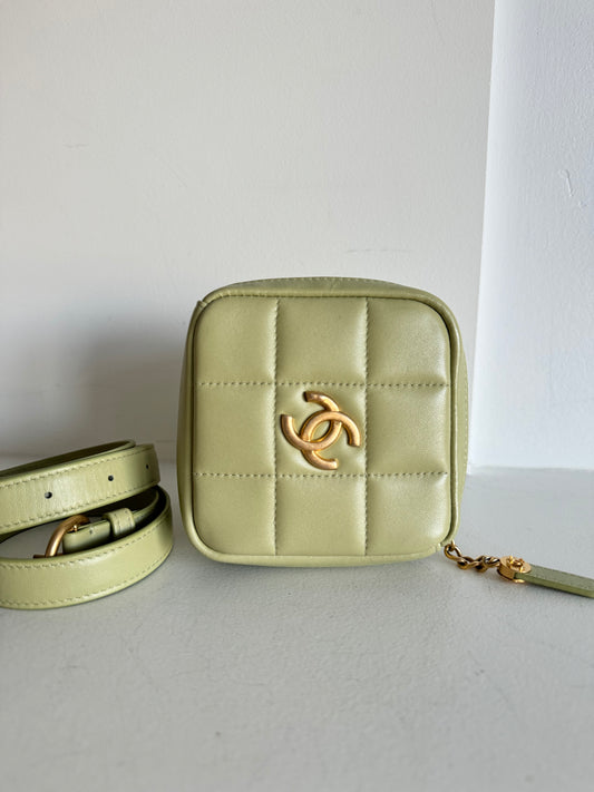 CHANEL Lambskin Diamond Shape Belt Bag Gold Hardware