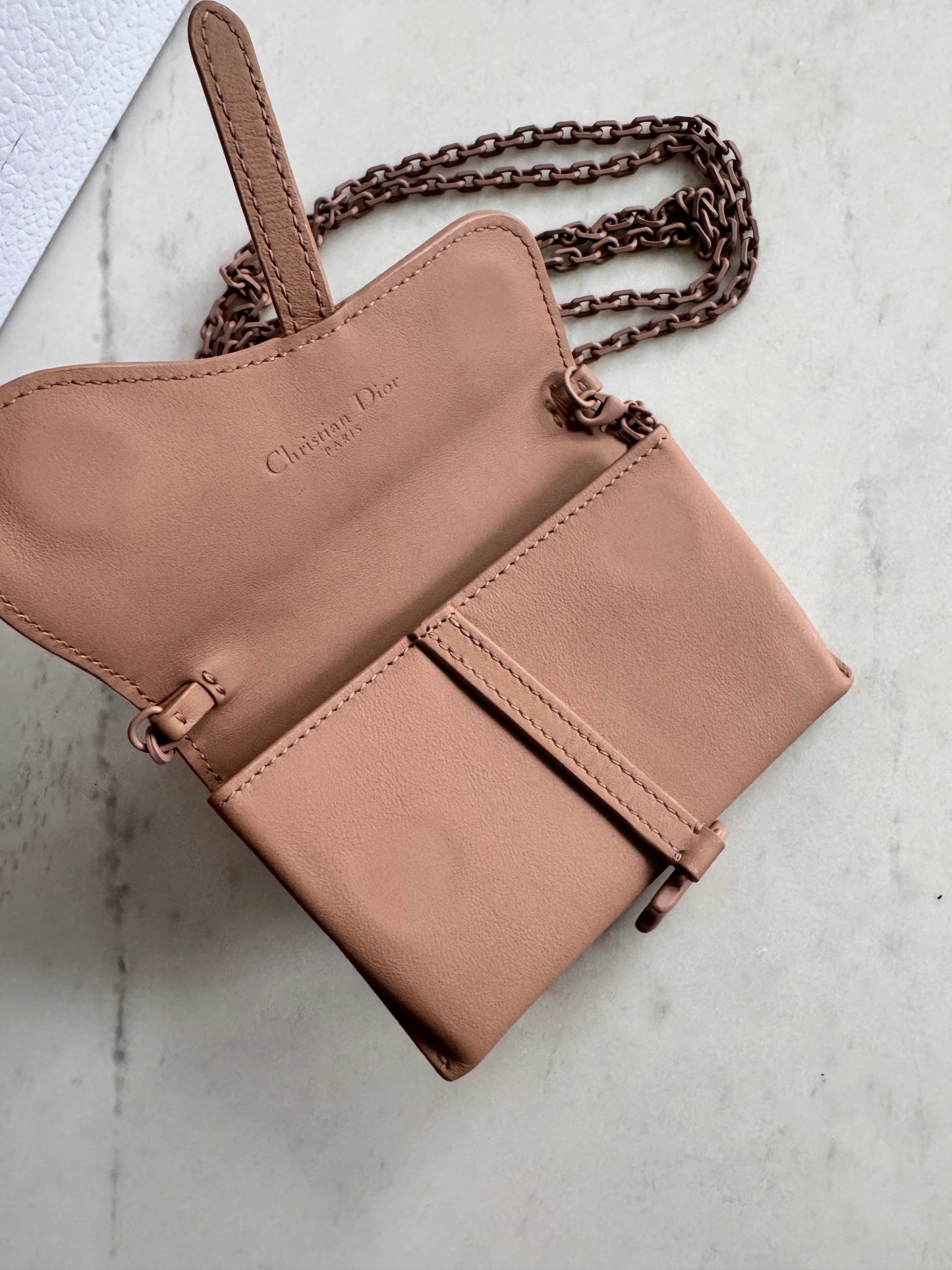 Christian Dior Nano Saddle Chain Pouch