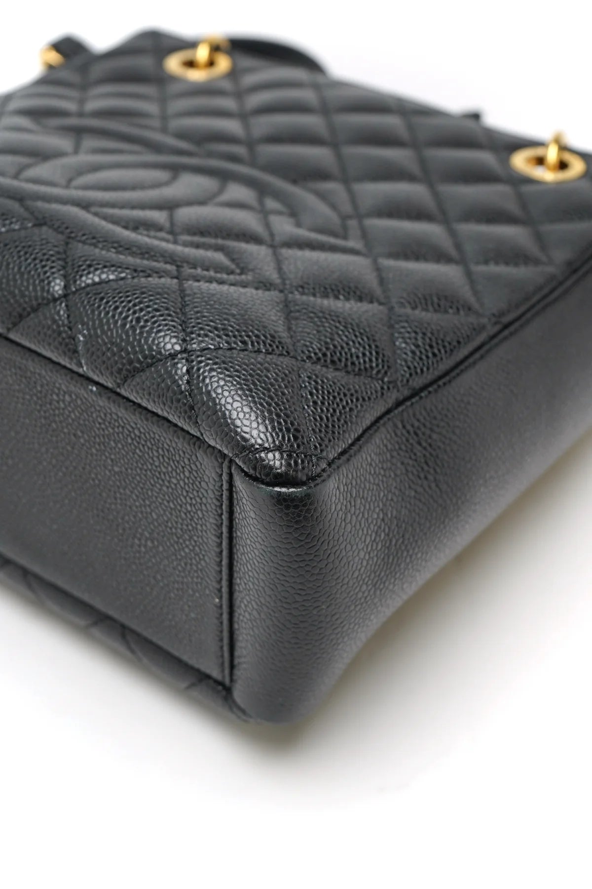 Chanel Caviar Quilted Petit Shopping Tote PST Black