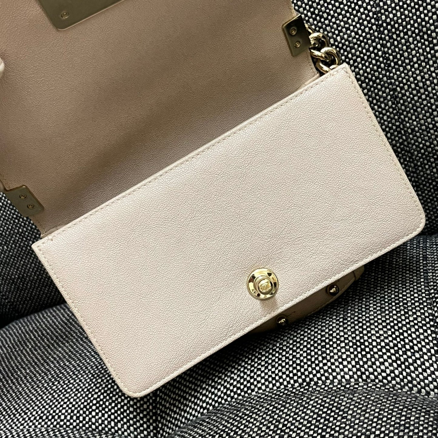 Chanel small caviar boy bag