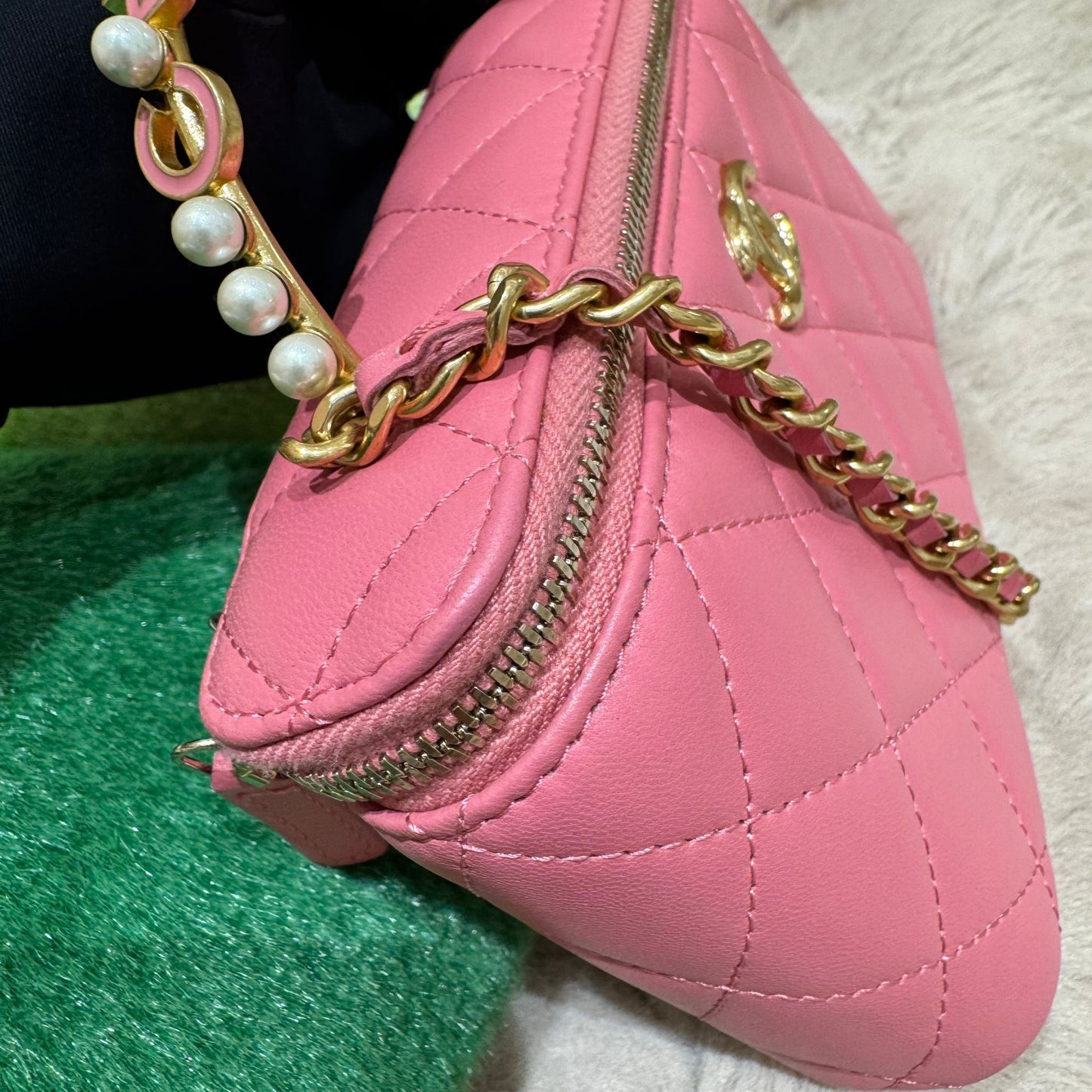 Chanel Top Handle Clutch On Chain