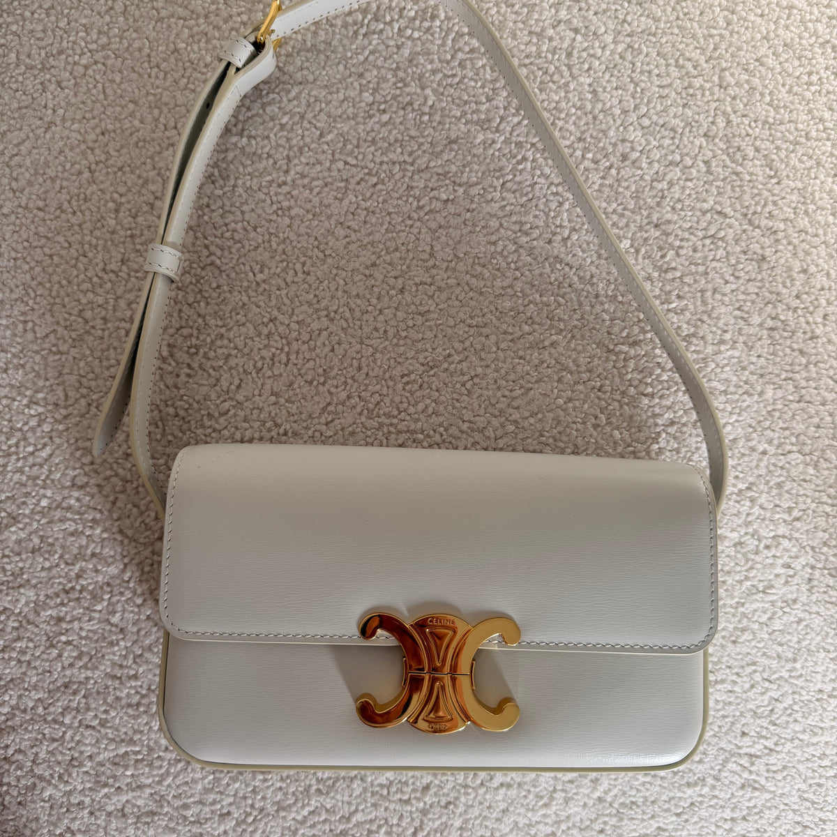 Celine Shiny Calfskin Claude Shoulder Bag
