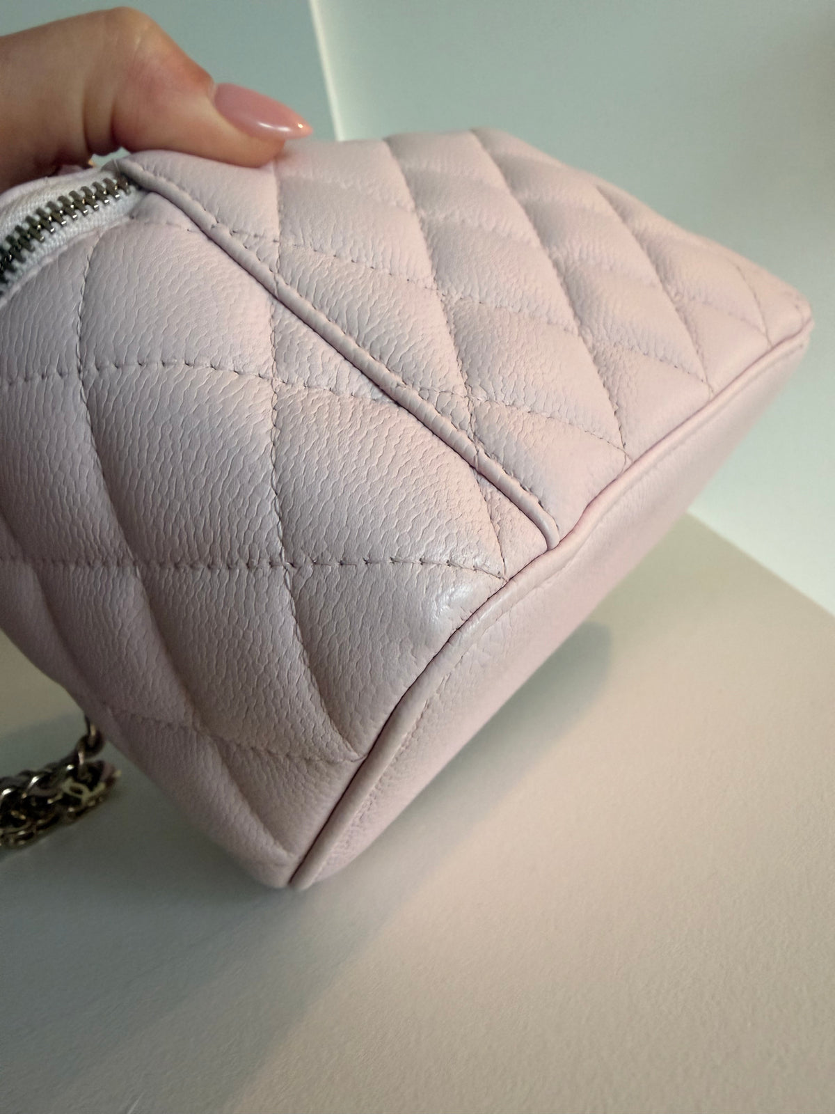 Chanel Vanity Case Bag With Chain