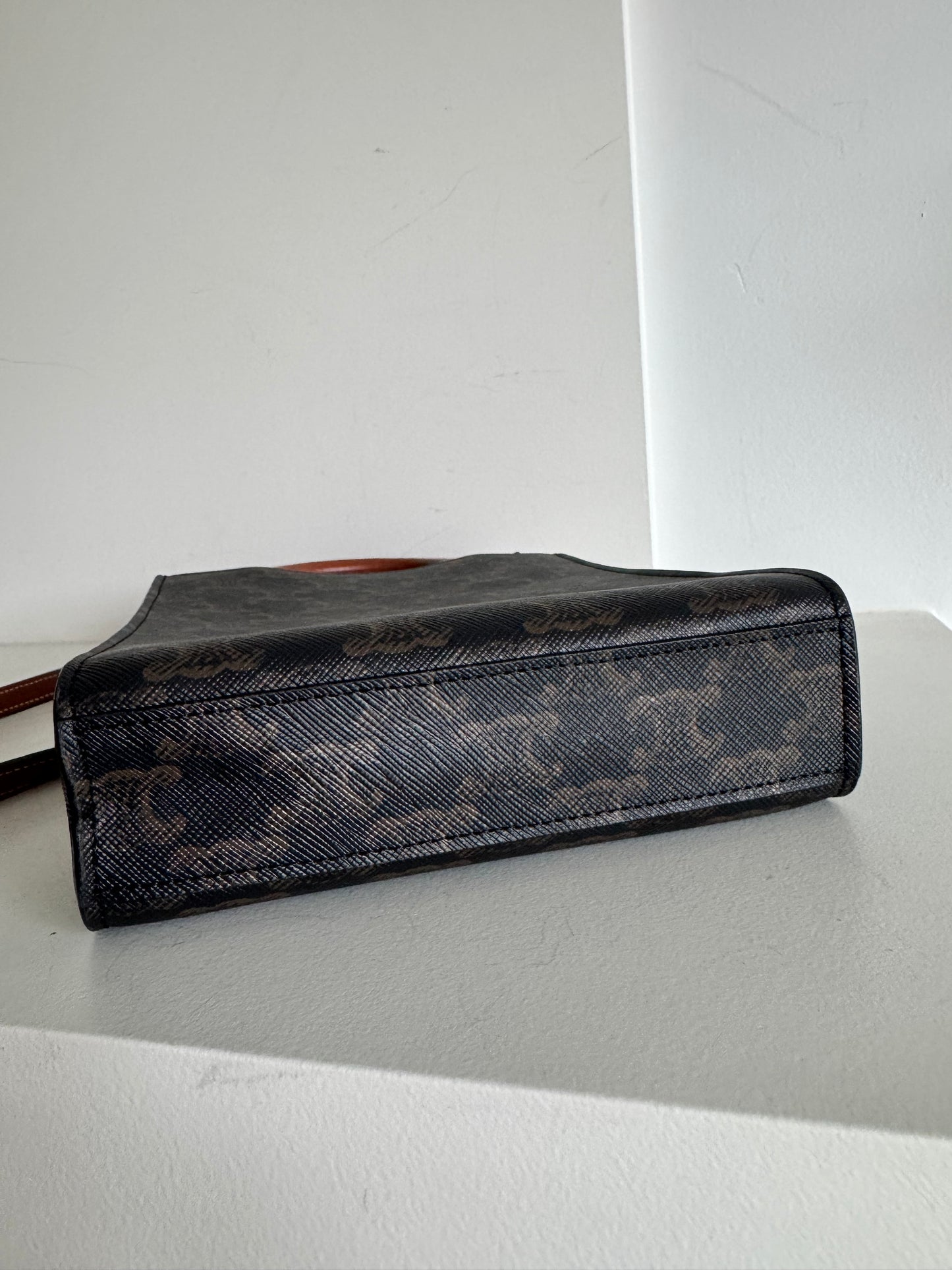 Celine Mini Vertical Cabas Triomphe Tote - Brown