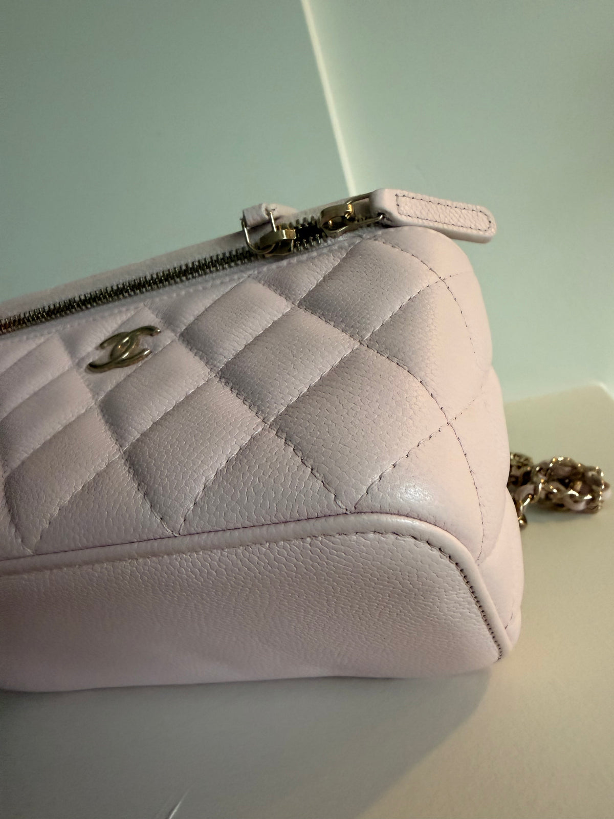Chanel Vanity Case Bag With Chain
