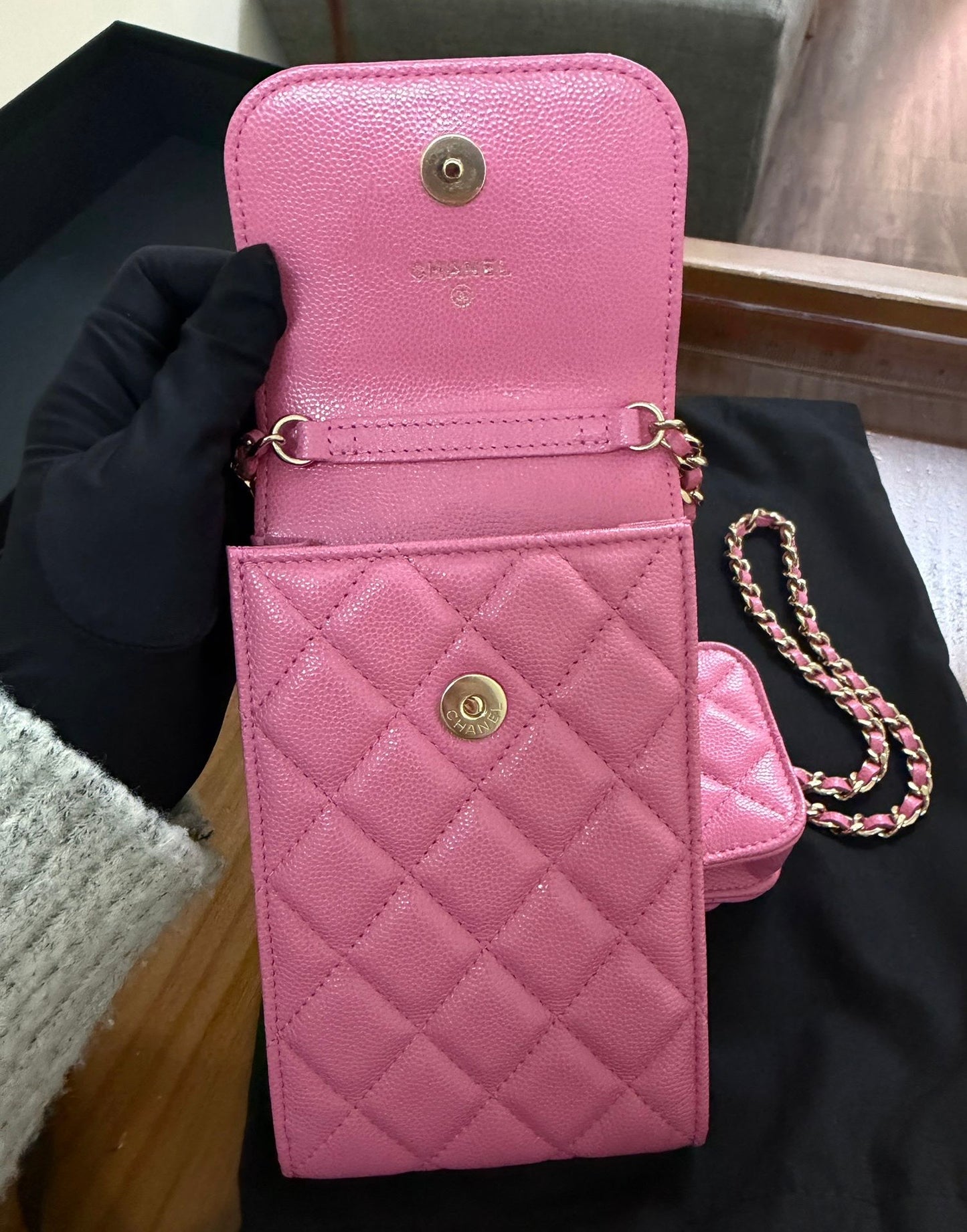 Chanel Phone Holder w/ Pouch