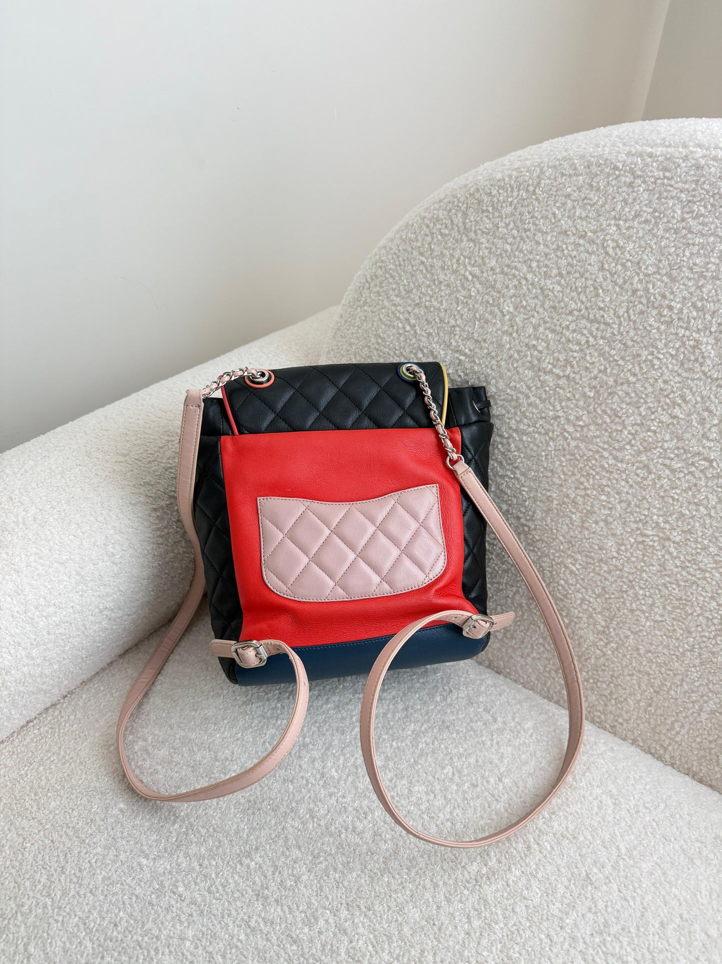 Chanel Quilted Multicolour Backpack